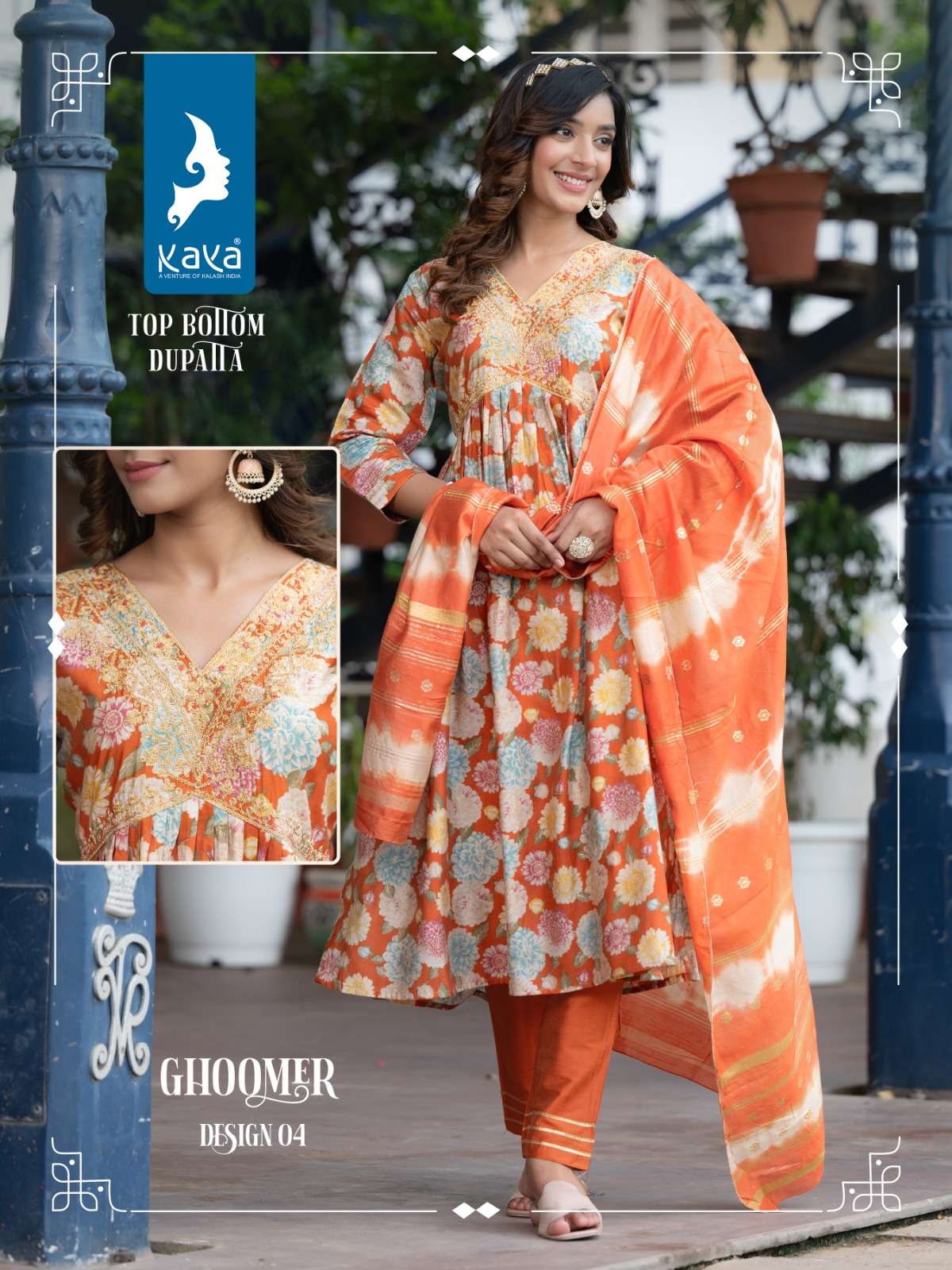 Ghoomer By Kaya 01 To 08 Series Designer Festive Suits Beautiful Fancy Colorful Stylish Party Wear & Occasional Wear Pure Chanderi Print Dresses At Wholesale Price