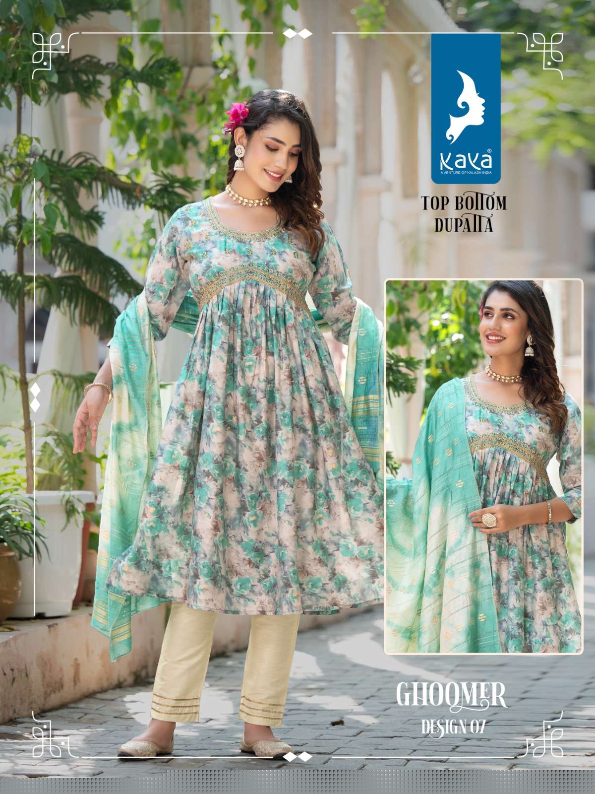 Ghoomer By Kaya 01 To 08 Series Designer Festive Suits Beautiful Fancy Colorful Stylish Party Wear & Occasional Wear Pure Chanderi Print Dresses At Wholesale Price