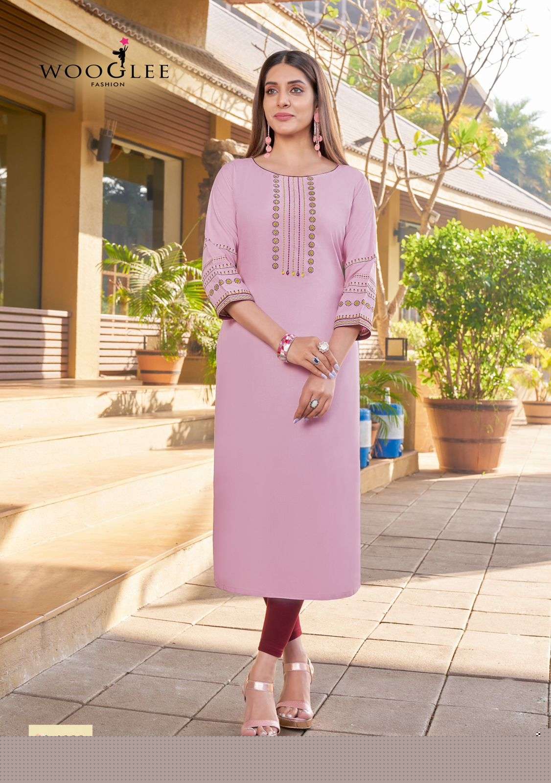 Sakshi Vol-4 By Wooglee 4318 To 4323 Series Designer Stylish Fancy Colorful Beautiful Party Wear & Ethnic Wear Collection Rayon Embroidery Kurtis At Wholesale Price