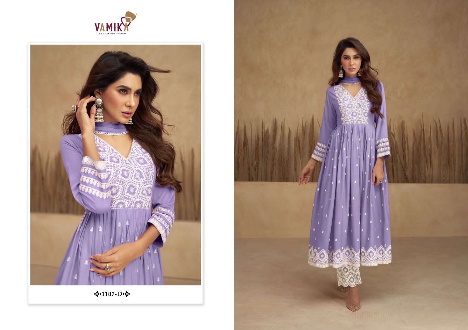 Aadhira Vol-5 By Vamika 1107-A To 1107-E Series Beautiful Sharara Suits Colorful Stylish Fancy Casual Wear & Ethnic Wear Pure Viscose Rayon Embroidery Dresses At Wholesale Price