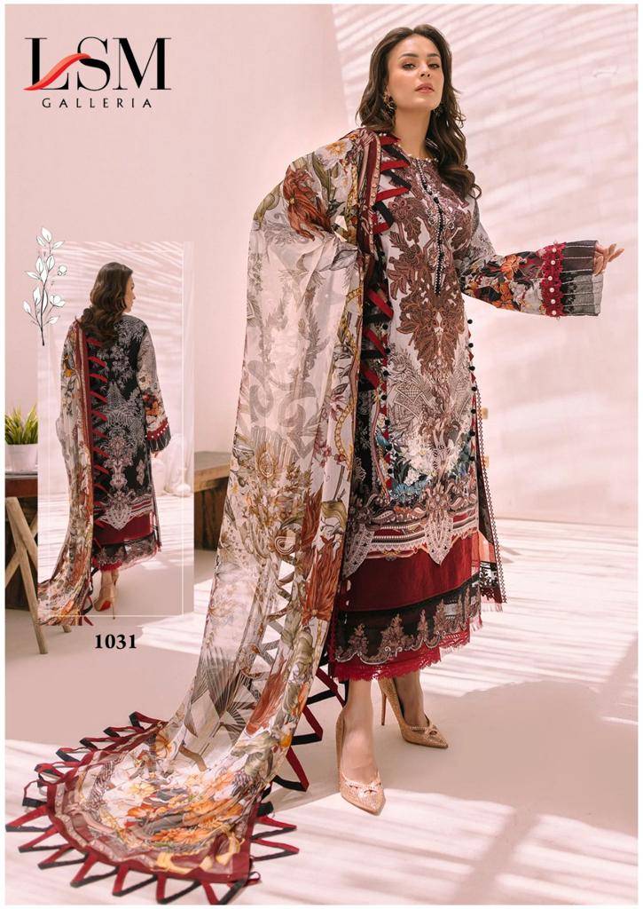Parian Dream Vol-4 By Lsm Galleria 1031 To 1036 Series Beautiful Pakistani Suits Stylish Fancy Colorful Casual Wear & Ethnic Wear Pure Lawn Dresses At Wholesale Price