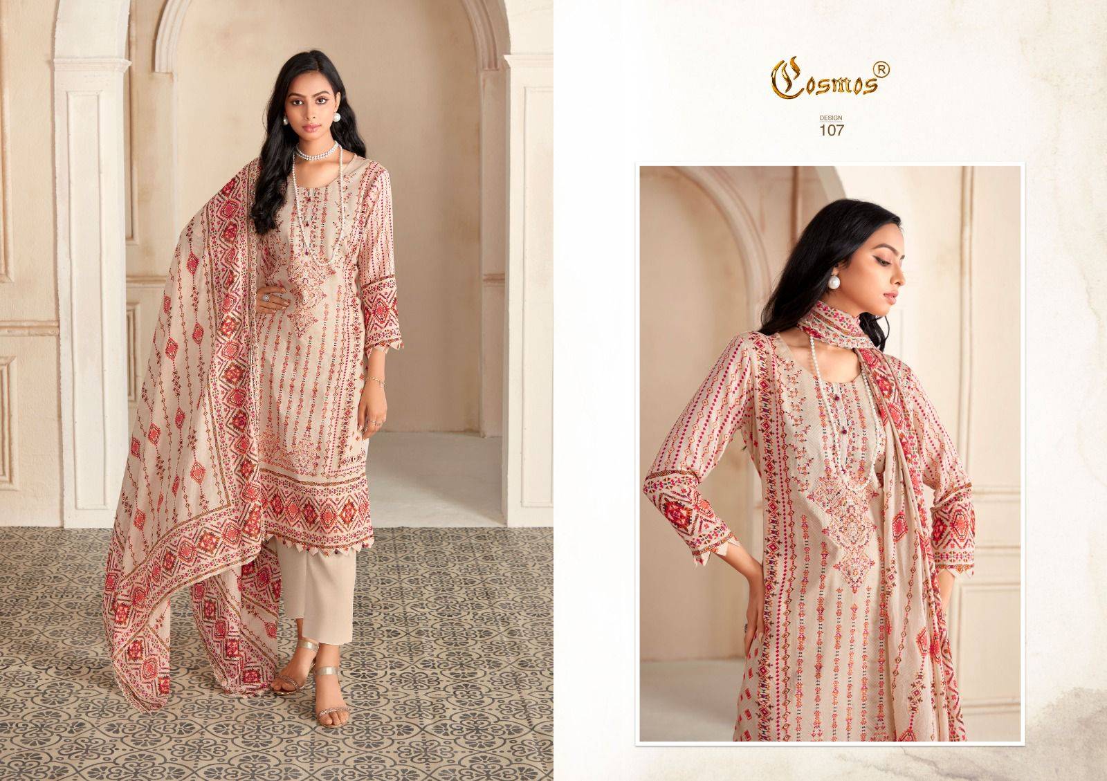 Bin Saeed Vol-1 By Cosmos 101 To 110 Series Beautiful Festive Suits Colorful Stylish Fancy Casual Wear & Ethnic Wear Jam Cotton Print Dresses At Wholesale Price