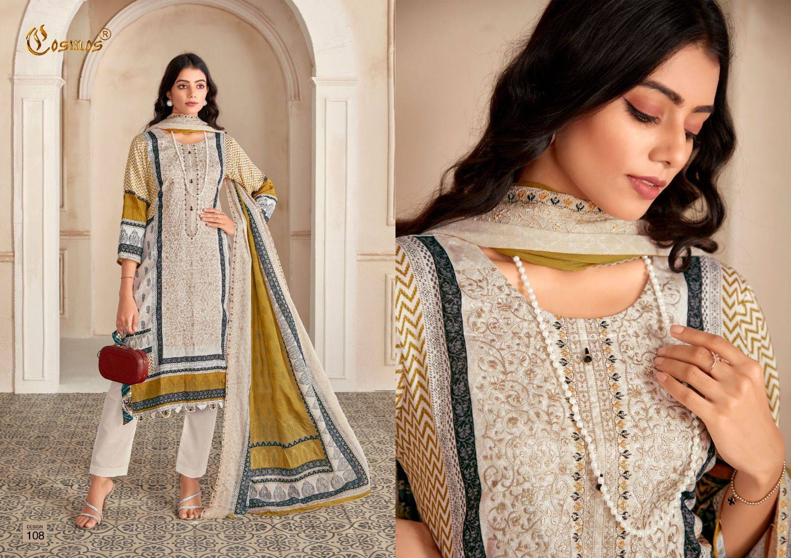 Bin Saeed Vol-1 By Cosmos 101 To 110 Series Beautiful Festive Suits Colorful Stylish Fancy Casual Wear & Ethnic Wear Jam Cotton Print Dresses At Wholesale Price
