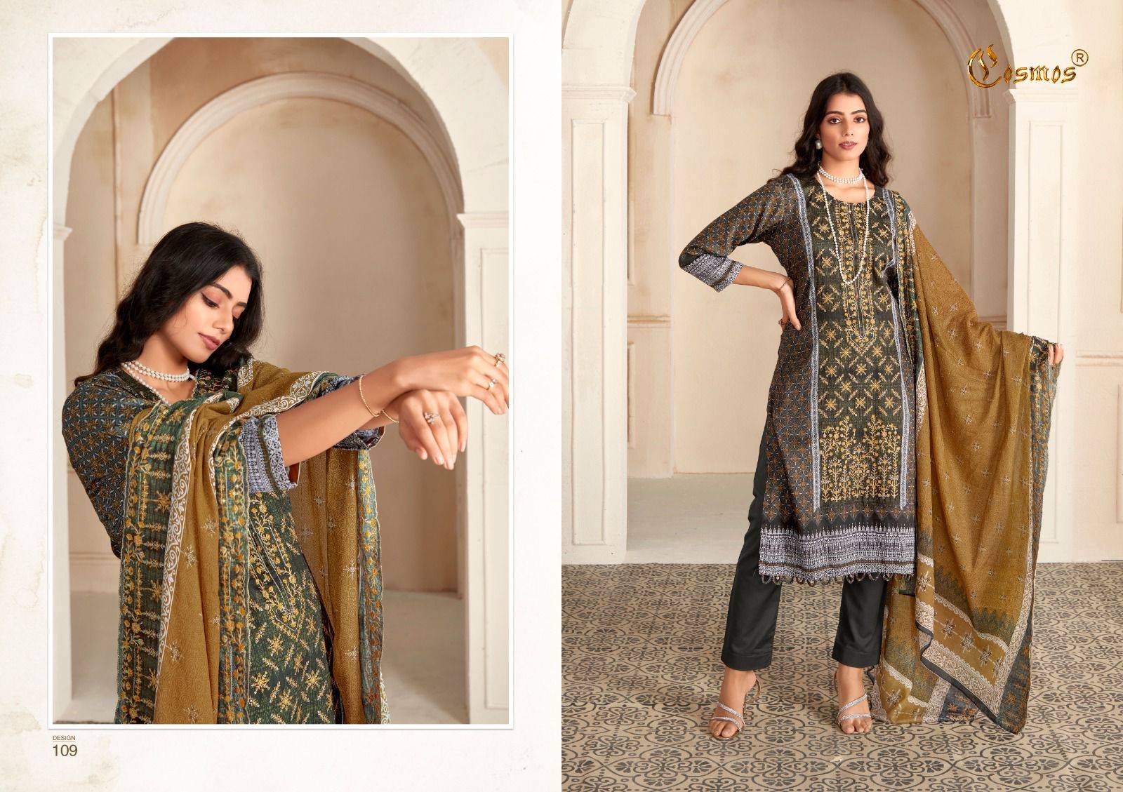 Bin Saeed Vol-1 By Cosmos 101 To 110 Series Beautiful Festive Suits Colorful Stylish Fancy Casual Wear & Ethnic Wear Jam Cotton Print Dresses At Wholesale Price