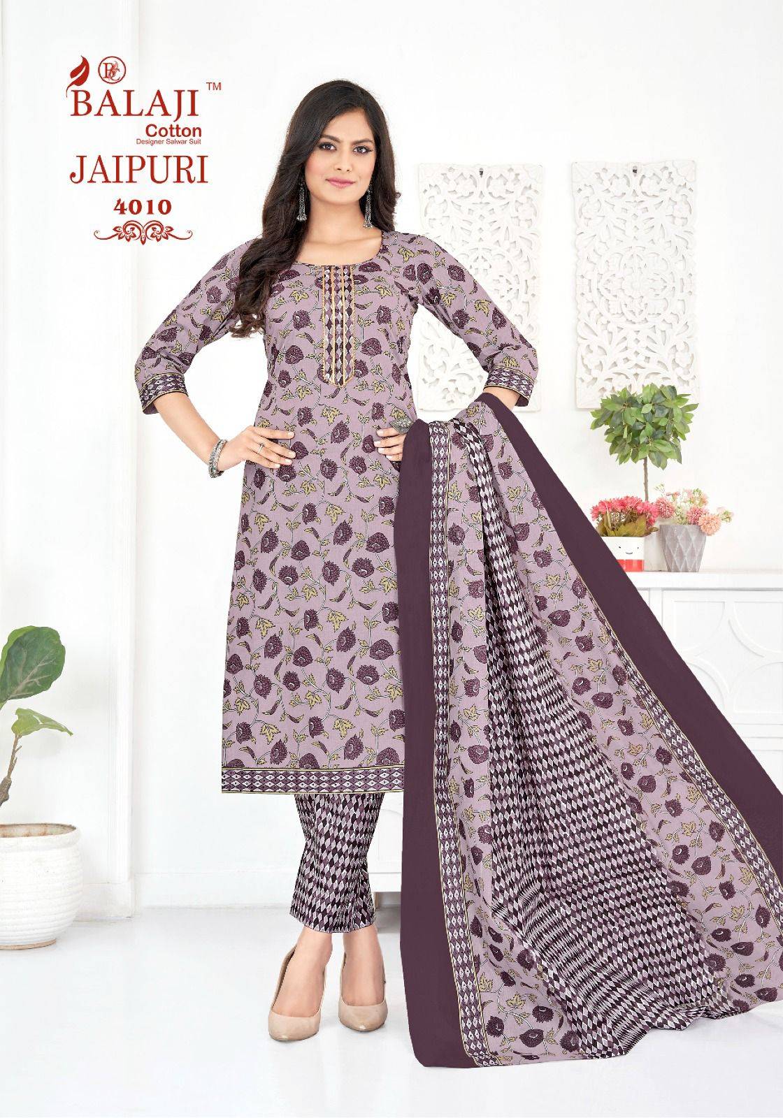 Jaipuri Vol-4 By Balaji Cotton 4001 To 4012 Series Beautiful Festive Suits Colorful Stylish Fancy Casual Wear & Ethnic Wear Cotton Print Dresses At Wholesale Price