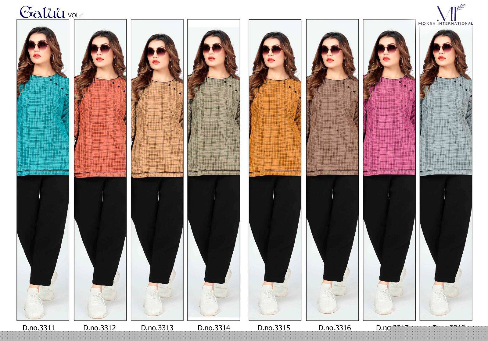 Gattu Vol-1 By Moksh International 3311 To 3318 Series Designer Stylish Fancy Colorful Beautiful Party Wear & Ethnic Wear Collection Cotton Print Tops At Wholesale Price