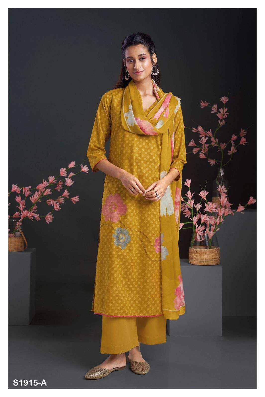 Osprey-1915 By Ganga Fashion 1915-A To 1915-D Series Beautiful Suits Colorful Stylish Fancy Casual Wear & Ethnic Wear Premium Cotton Dresses At Wholesale Price
