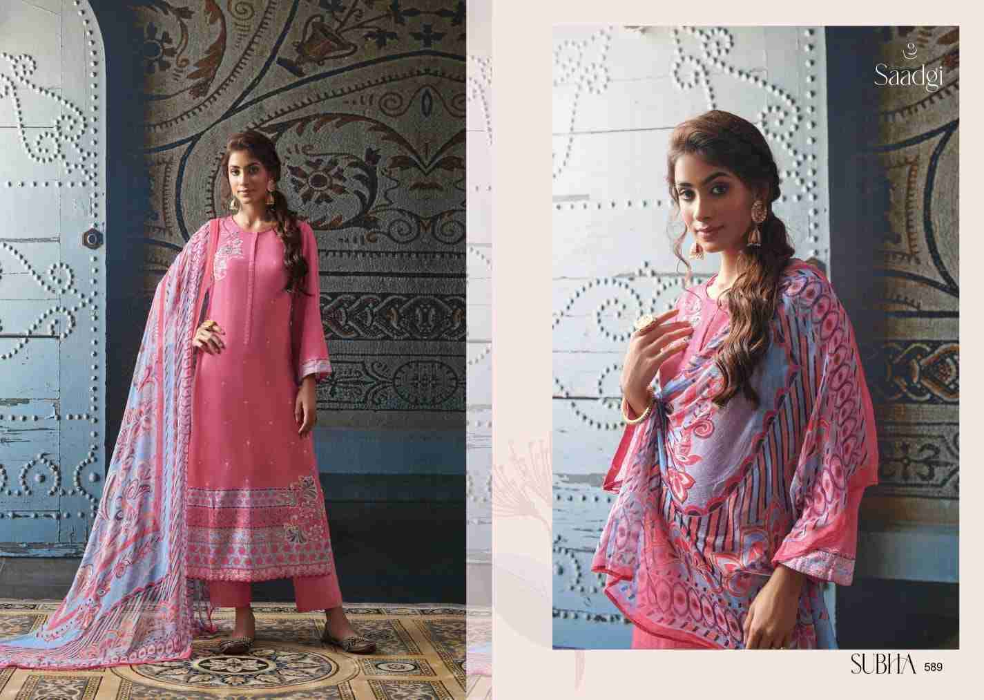 Subha By Saadgi Beautiful Stylish Festive Suits Fancy Colorful Casual Wear & Ethnic Wear & Ready To Wear Pure Jam Satin Digital Print Dresses At Wholesale Price