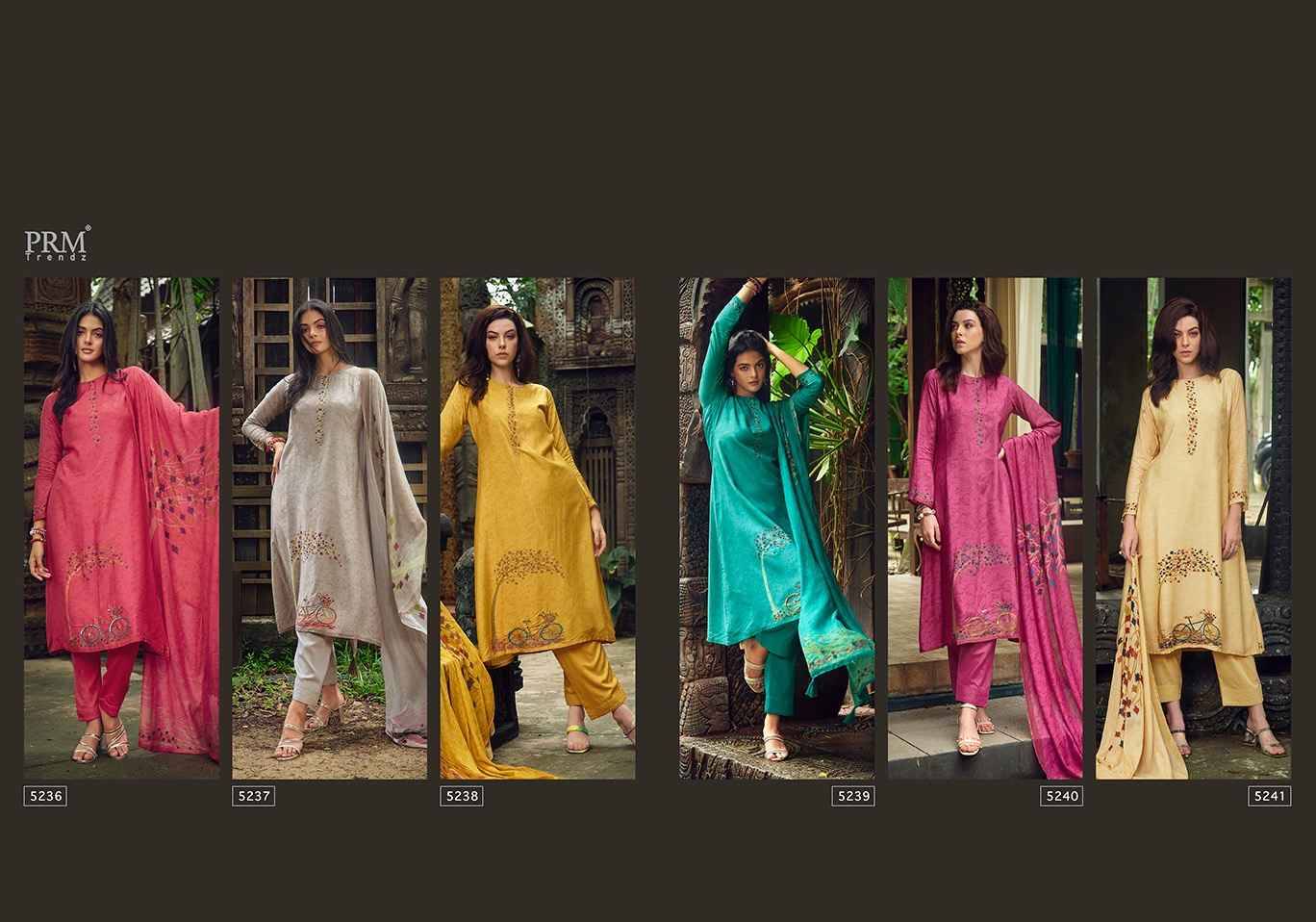 Aaghosh By Prm Trendz 5236 To 5241 Series Beautiful Stylish Festive Suits Fancy Colorful Casual Wear & Ethnic Wear & Ready To Wear Pure Muslin Silk Digital Print Dresses At Wholesale Price