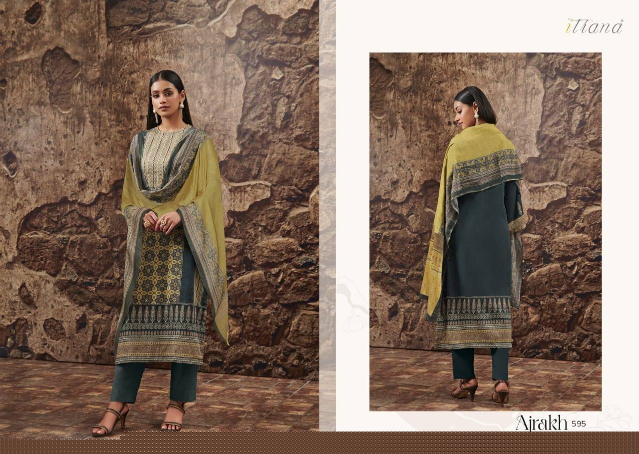 Ajrakh By Itrana Beautiful Stylish Festive Suits Fancy Colorful Casual Wear & Ethnic Wear & Ready To Wear Cotton Satin Print Dresses At Wholesale Price