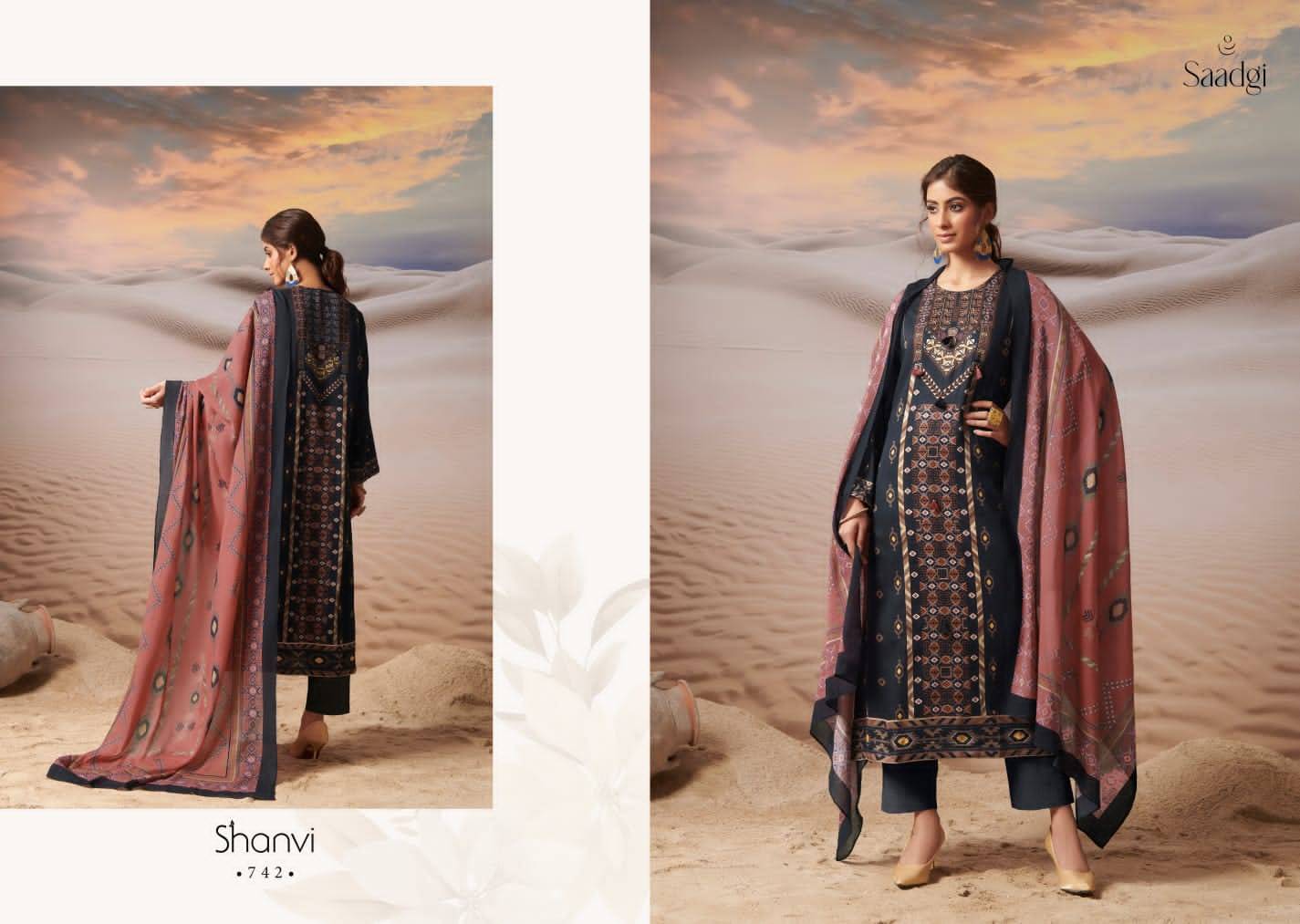 Shanvi By Saadgi Beautiful Stylish Festive Suits Fancy Colorful Casual Wear & Ethnic Wear & Ready To Wear Pure Cotton Satin Digital Print Dresses At Wholesale Price