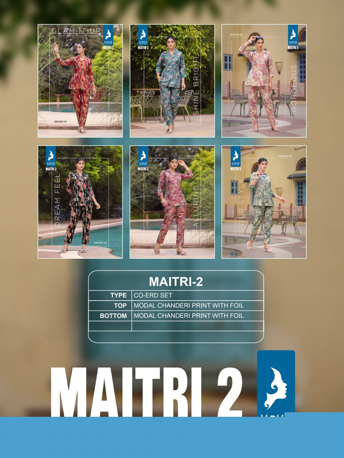 Maitri Vol-2 By Kaya 01 To 06 Series Designer Stylish Fancy Colorful Beautiful Party Wear & Ethnic Wear Collection Chanderi Print Tops At Wholesale Price