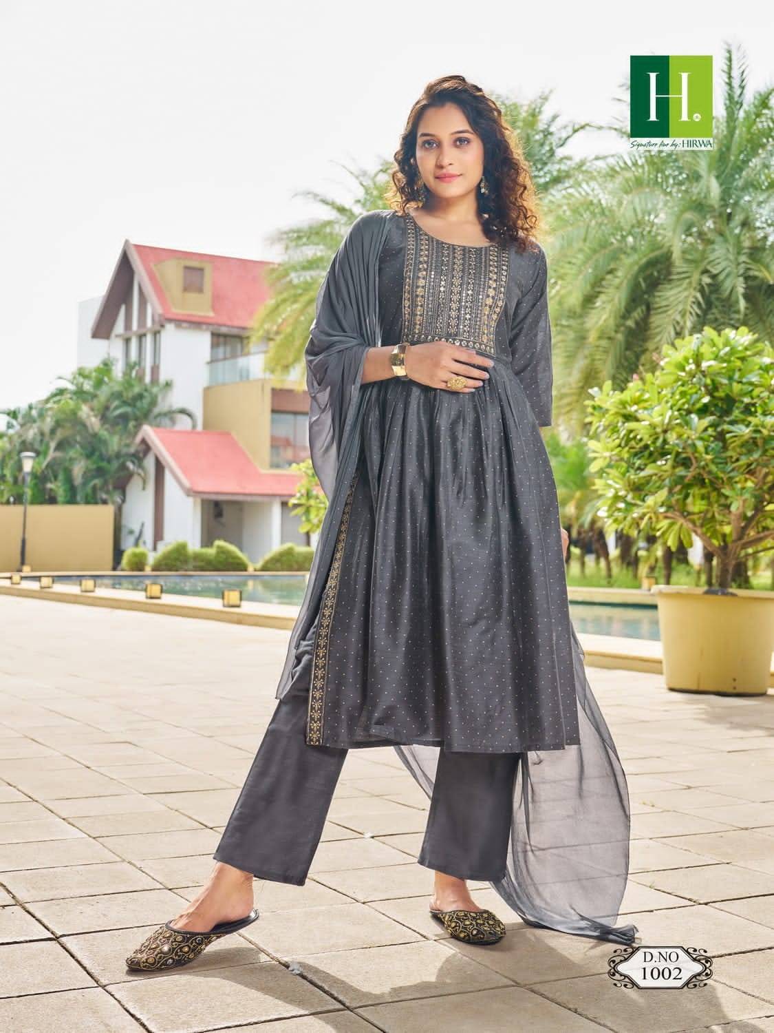 Sindoor By Hirwa 1001 To 1006 Series Beautiful Stylish Festive Suits Fancy Colorful Casual Wear & Ethnic Wear & Ready To Wear Pure Slub Silk Print Dresses At Wholesale Price