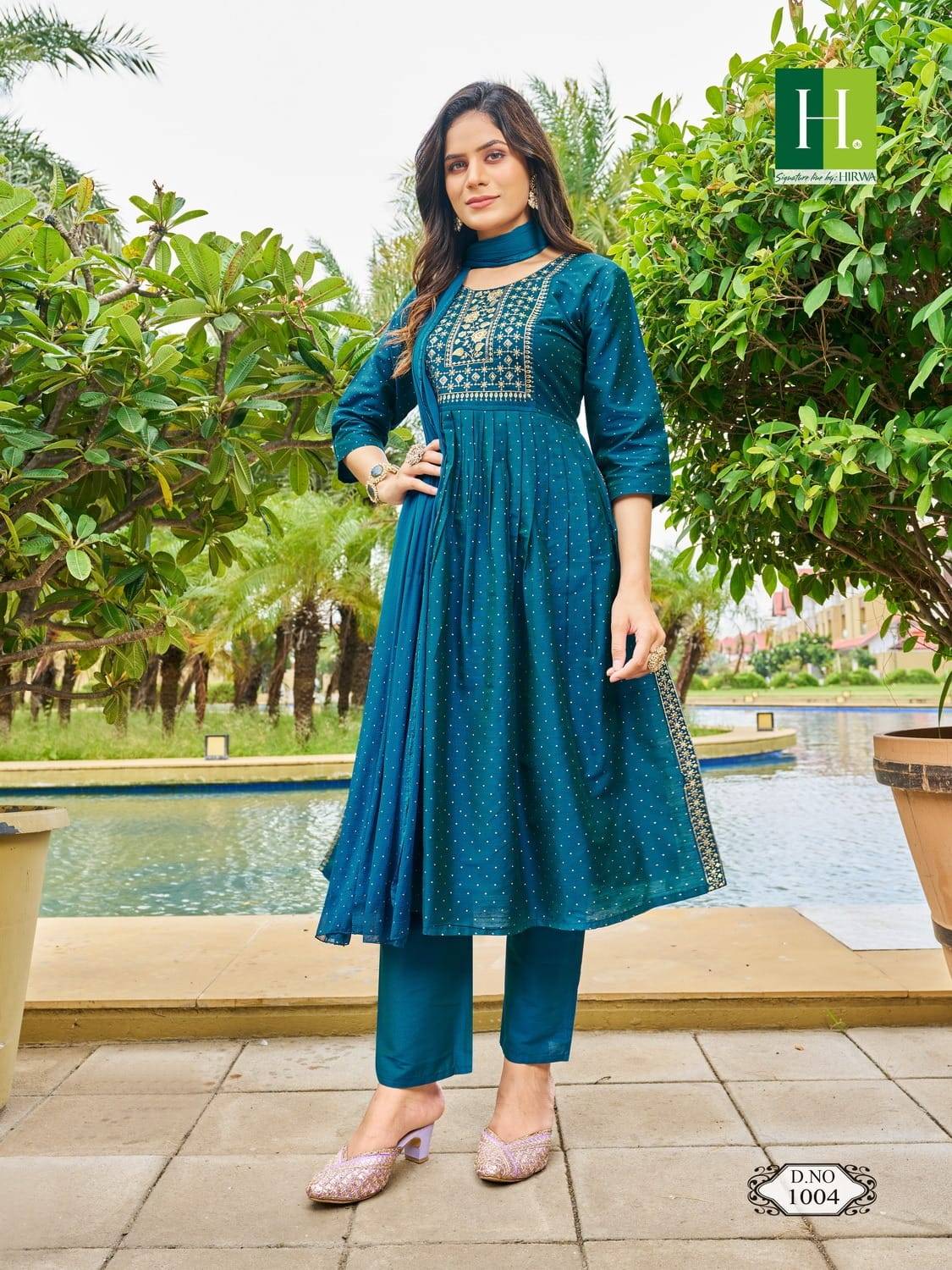 Sindoor By Hirwa 1001 To 1006 Series Beautiful Stylish Festive Suits Fancy Colorful Casual Wear & Ethnic Wear & Ready To Wear Pure Slub Silk Print Dresses At Wholesale Price