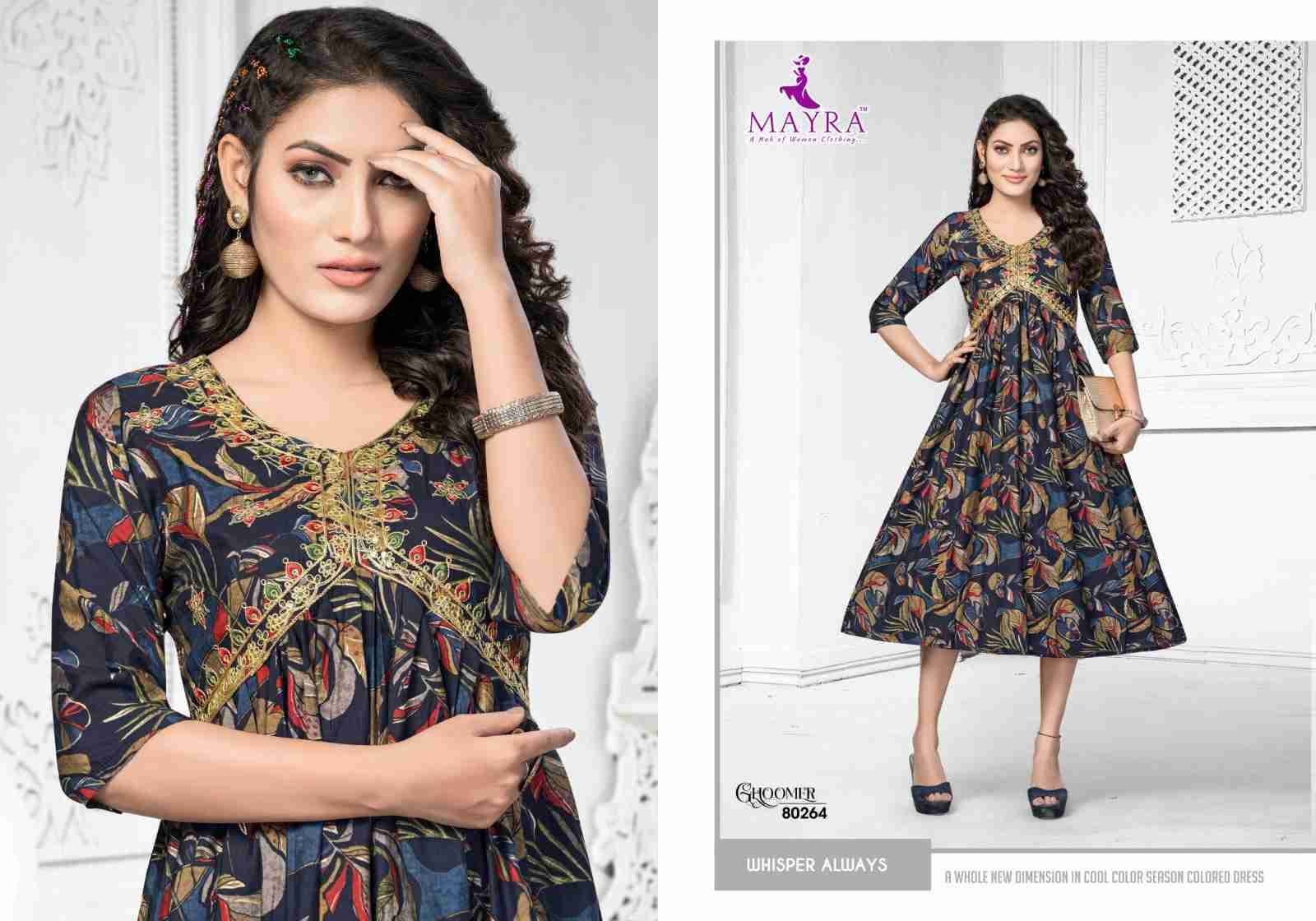 Ghoomer By Mayra 80263 To 80269 Series Designer Stylish Fancy Colorful Beautiful Party Wear & Ethnic Wear Collection Pure Chanderi Kurtis At Wholesale Price
