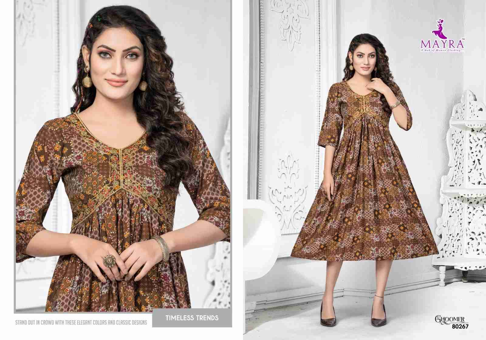 Ghoomer By Mayra 80263 To 80269 Series Designer Stylish Fancy Colorful Beautiful Party Wear & Ethnic Wear Collection Pure Chanderi Kurtis At Wholesale Price