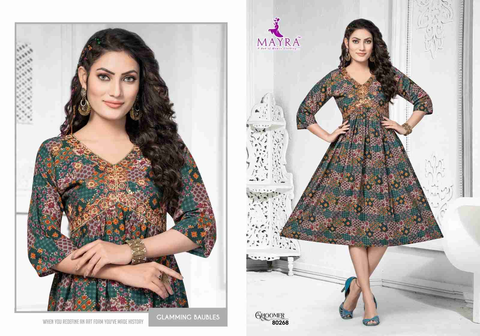 Ghoomer By Mayra 80263 To 80269 Series Designer Stylish Fancy Colorful Beautiful Party Wear & Ethnic Wear Collection Pure Chanderi Kurtis At Wholesale Price