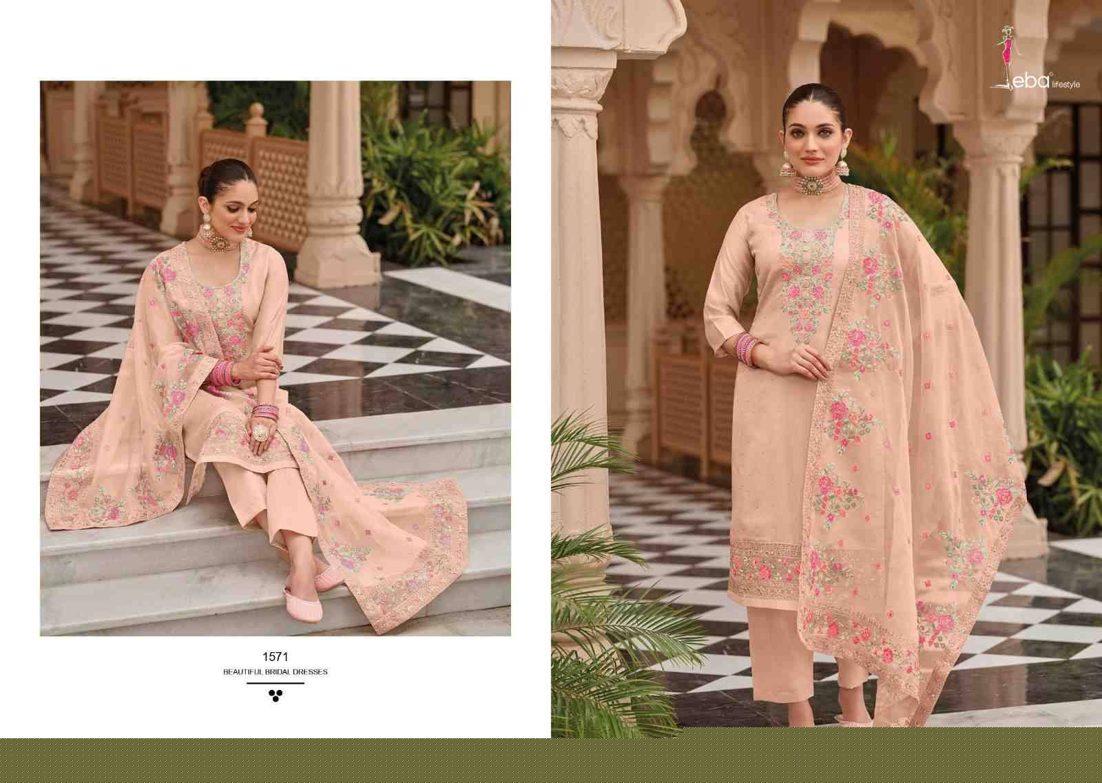 Nayra Vol-7 By Eba Lifestyle 1571 To 1574 Series Festive Suits Beautiful Fancy Colorful Stylish Party Wear & Occasional Wear Viscose Silk With Embroidery Dresses At Wholesale Price