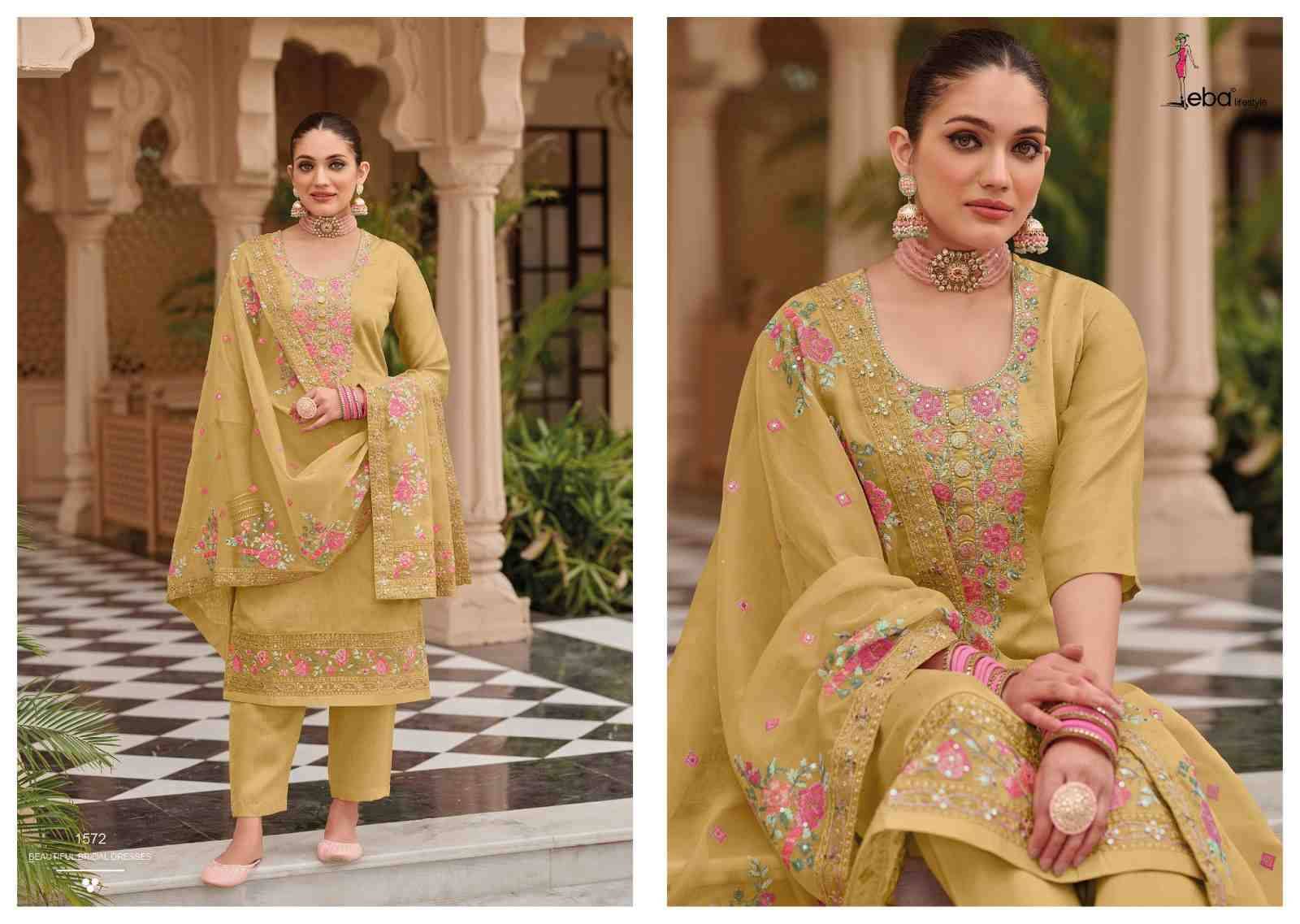 Nayra Vol-7 By Eba Lifestyle 1571 To 1574 Series Festive Suits Beautiful Fancy Colorful Stylish Party Wear & Occasional Wear Viscose Silk With Embroidery Dresses At Wholesale Price