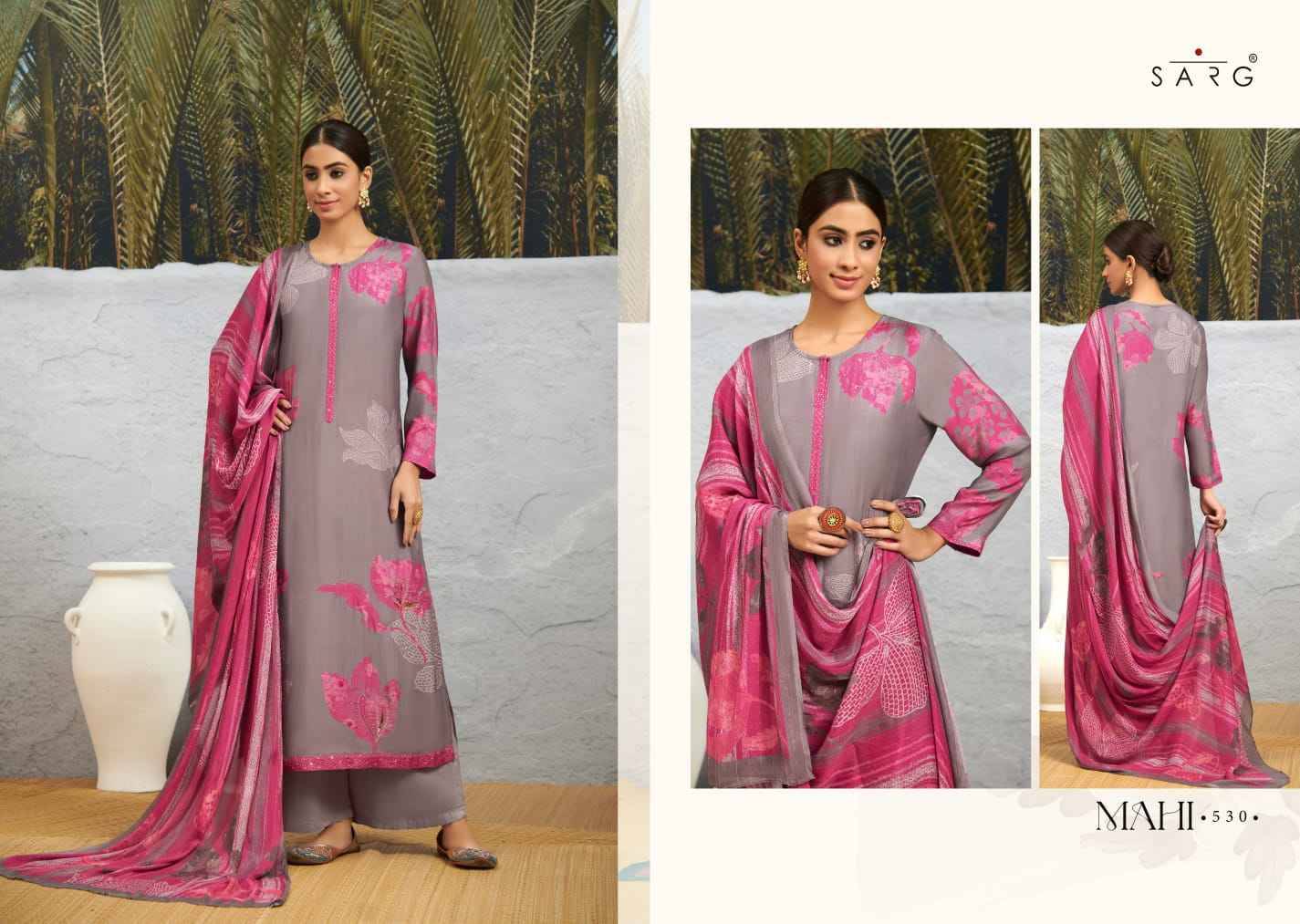 Mahi By Sarg Beautiful Stylish Festive Suits Fancy Colorful Casual Wear & Ethnic Wear & Ready To Wear Kashmiri Silk Digital Print Dresses At Wholesale Price