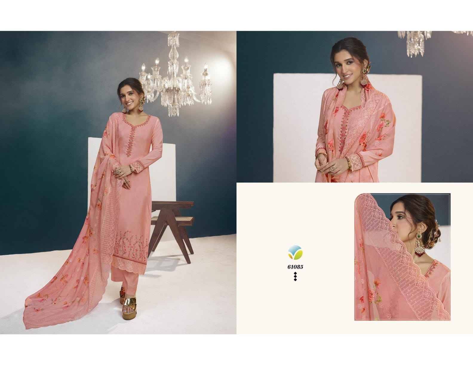 Royal Crepe Vol-40 By Vinay Fashion 61081 To 61088 Series Designer Festive Sharara Suits Collection Beautiful Stylish Fancy Colorful Party Wear & Occasional Wear Royal Crepe Dresses At Wholesale Price