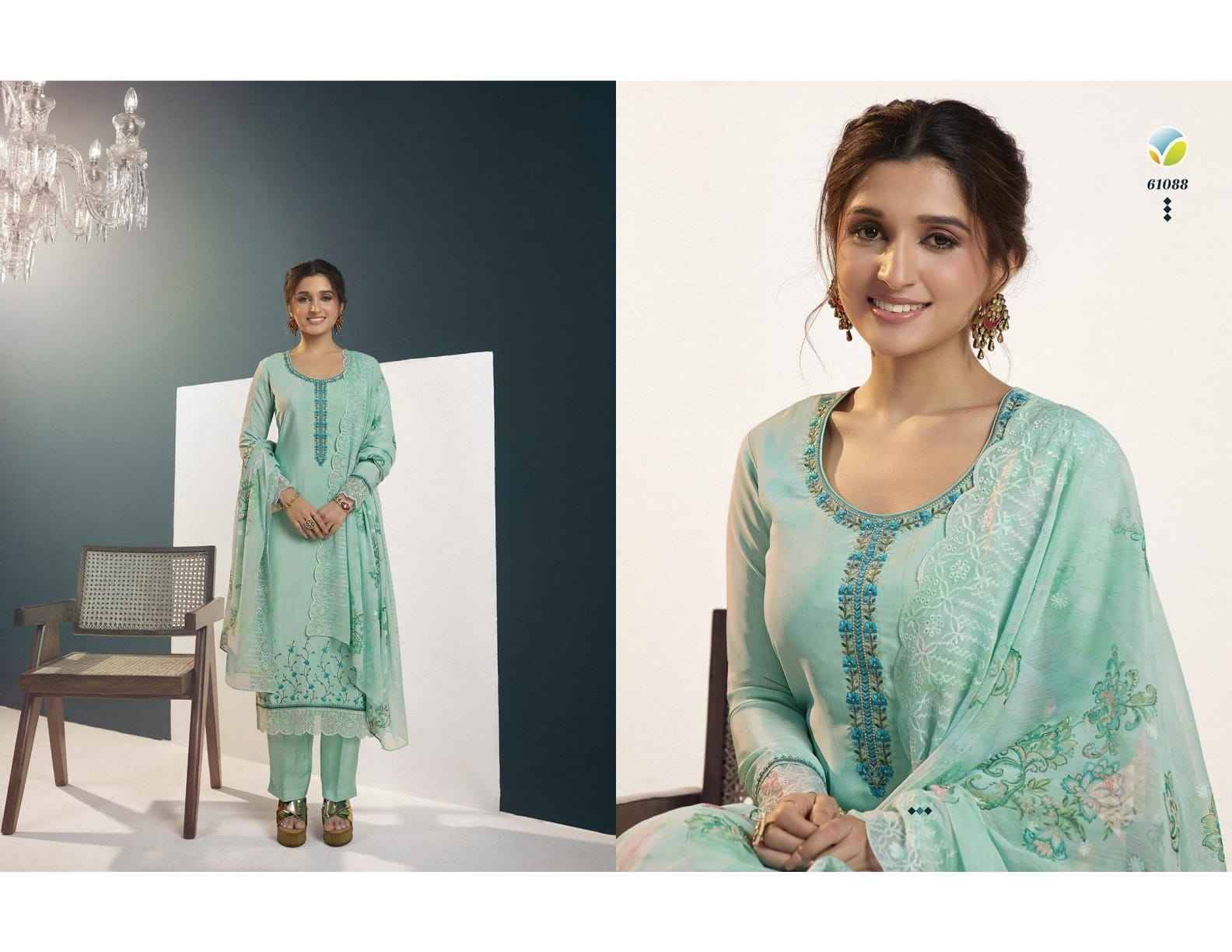 Royal Crepe Vol-40 By Vinay Fashion 61081 To 61088 Series Designer Festive Sharara Suits Collection Beautiful Stylish Fancy Colorful Party Wear & Occasional Wear Royal Crepe Dresses At Wholesale Price