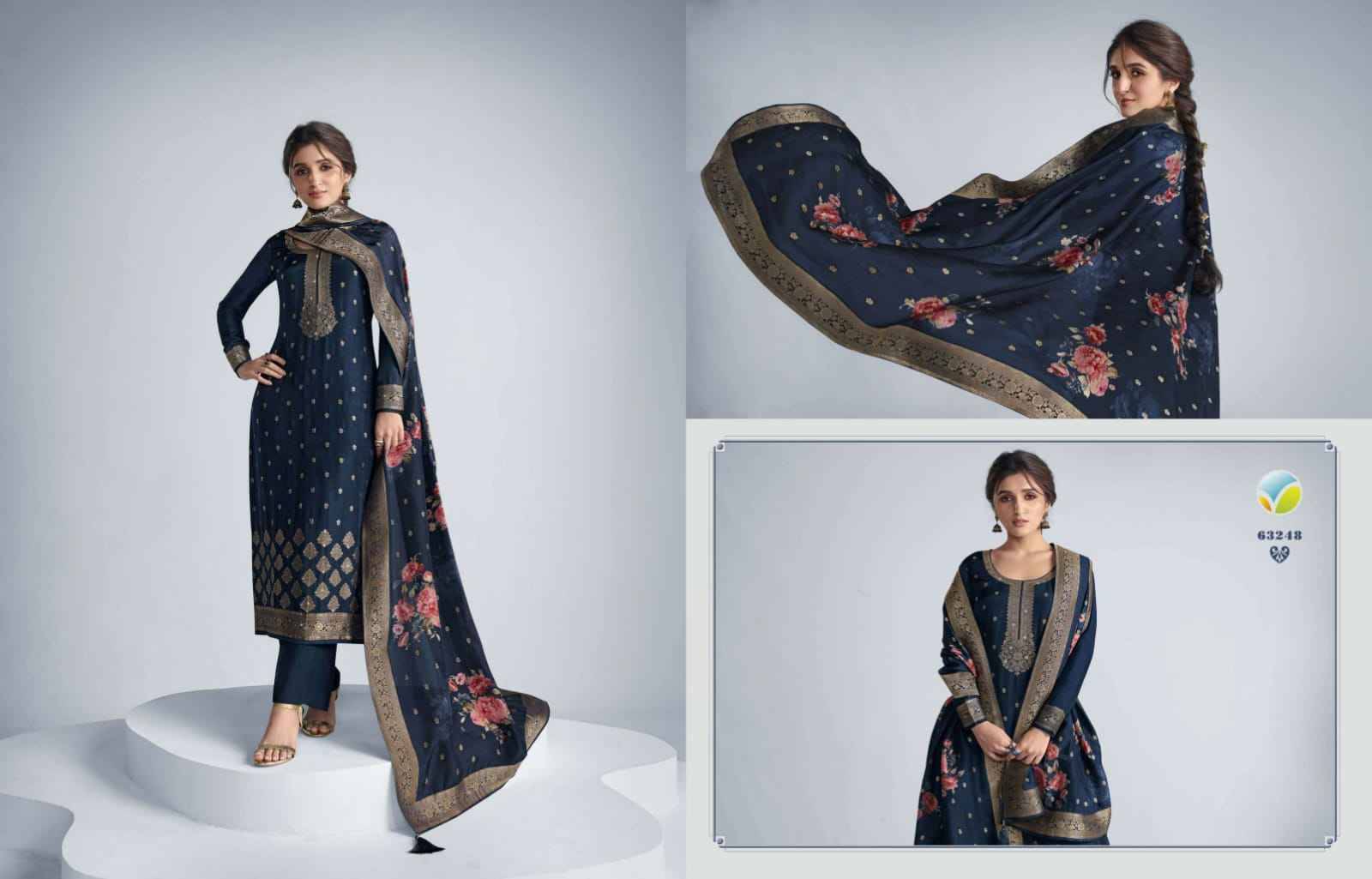 Kaseesh Zareena Vol-6 Hitlist By Vinay Fashion Beautiful Suits Colorful Stylish Fancy Casual Wear & Ethnic Wear Pure Dola Jacquard Dresses At Wholesale Price
