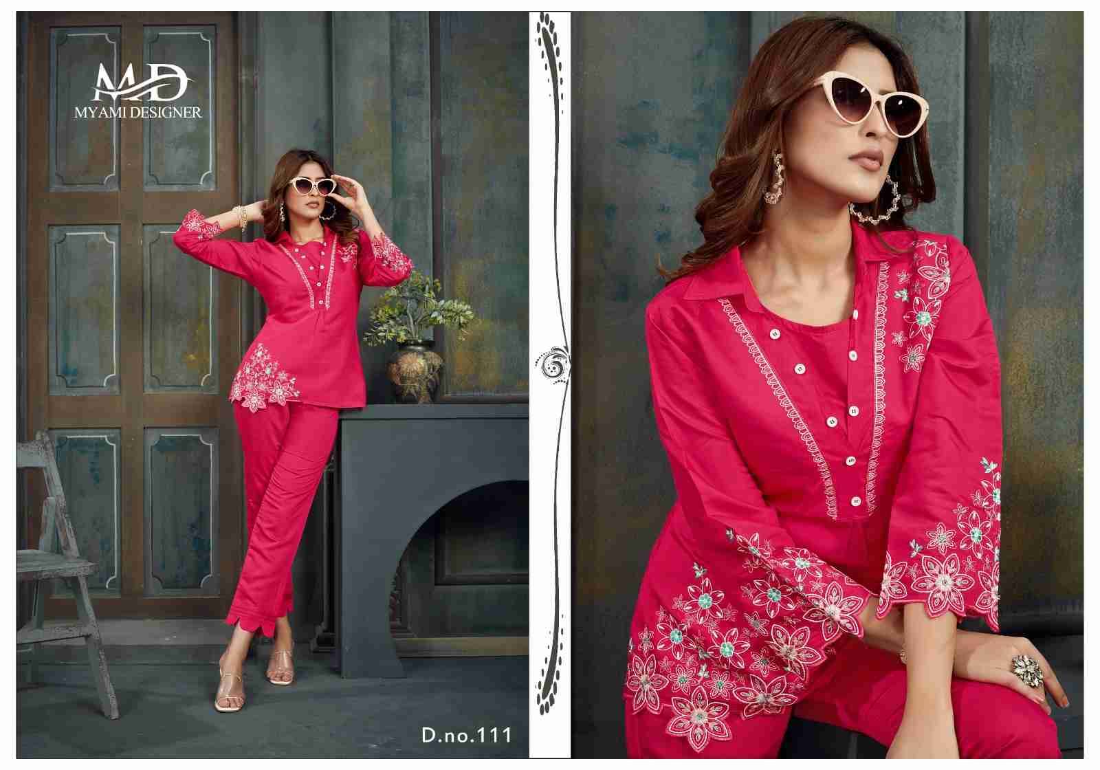 Co-Ord Vol-2 By Myami Designer 111 To 116 Series Designer Stylish Fancy Colorful Beautiful Party Wear & Ethnic Wear Collection Viscose Co-Ord At Wholesale Price