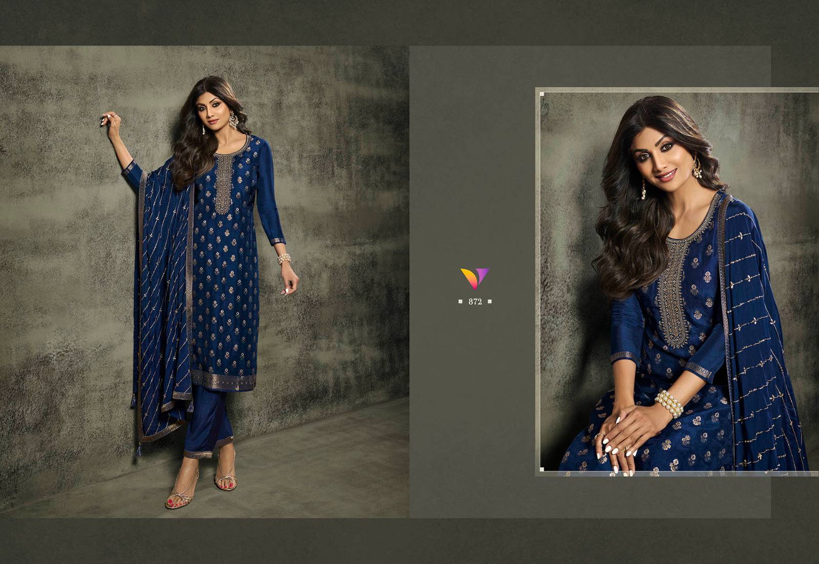 Shilpa Vol-8 By Vatsam 871 To 876 Series Designer Festive Suits Collection Beautiful Stylish Fancy Colorful Party Wear & Occasional Wear Viscose Dola Jacquard Dresses At Wholesale Price