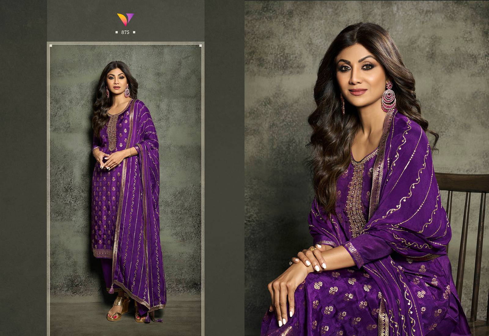Shilpa Vol-8 By Vatsam 871 To 876 Series Designer Festive Suits Collection Beautiful Stylish Fancy Colorful Party Wear & Occasional Wear Viscose Dola Jacquard Dresses At Wholesale Price