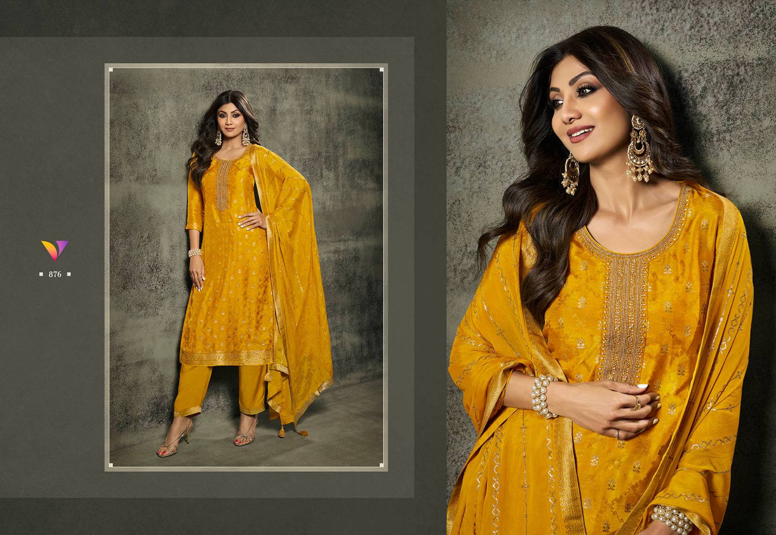 Shilpa Vol-8 By Vatsam 871 To 876 Series Designer Festive Suits Collection Beautiful Stylish Fancy Colorful Party Wear & Occasional Wear Viscose Dola Jacquard Dresses At Wholesale Price