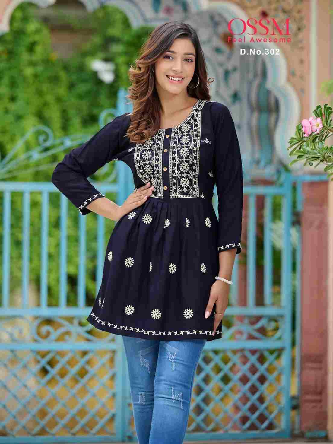 Nora Vol-3 By Ossm 301 To 306 Series Designer Stylish Fancy Colorful Beautiful Party Wear & Ethnic Wear Collection Rayon Slub Tops At Wholesale Price