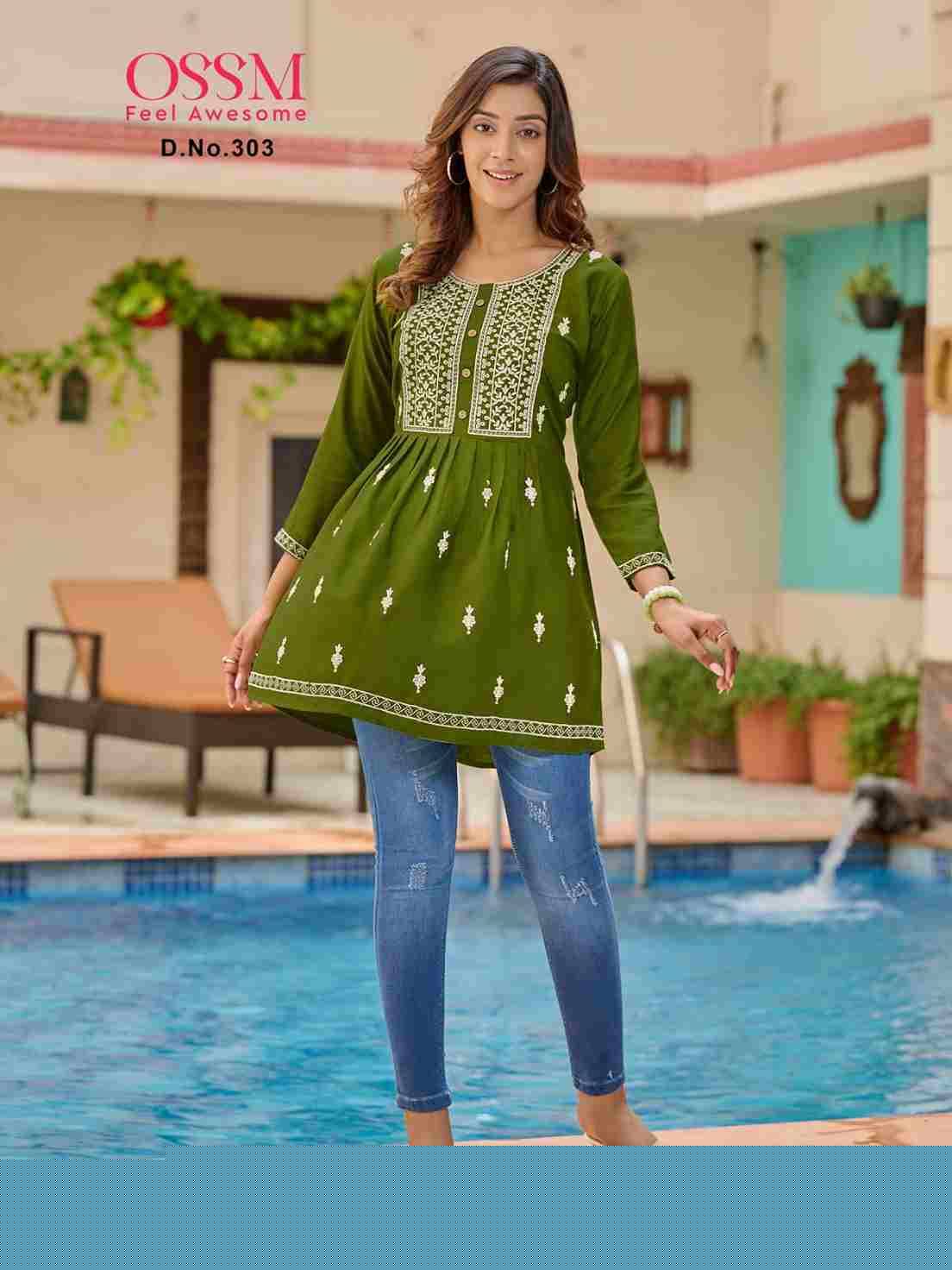 Nora Vol-3 By Ossm 301 To 306 Series Designer Stylish Fancy Colorful Beautiful Party Wear & Ethnic Wear Collection Rayon Slub Tops At Wholesale Price