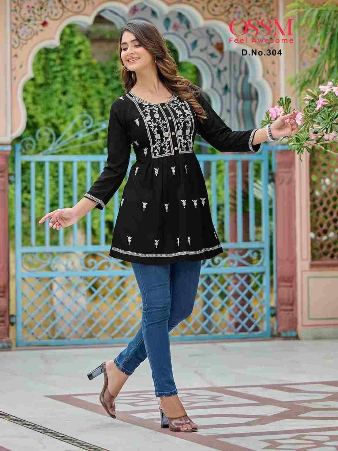 Nora Vol-3 By Ossm 301 To 306 Series Designer Stylish Fancy Colorful Beautiful Party Wear & Ethnic Wear Collection Rayon Slub Tops At Wholesale Price