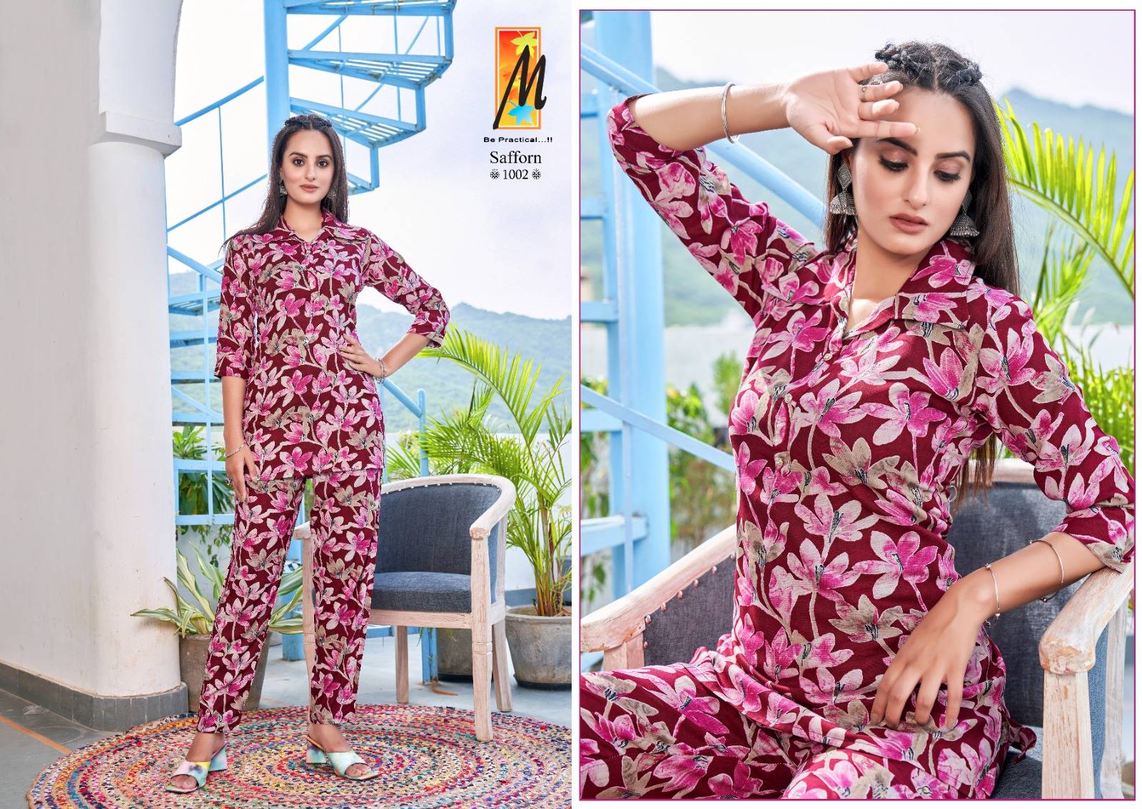 Saffron By Master 1001 To 1007 Designer Stylish Fancy Colorful Beautiful Party Wear & Ethnic Wear Collection Heavy Rayon Foil Tops With Bottom At Wholesale Price