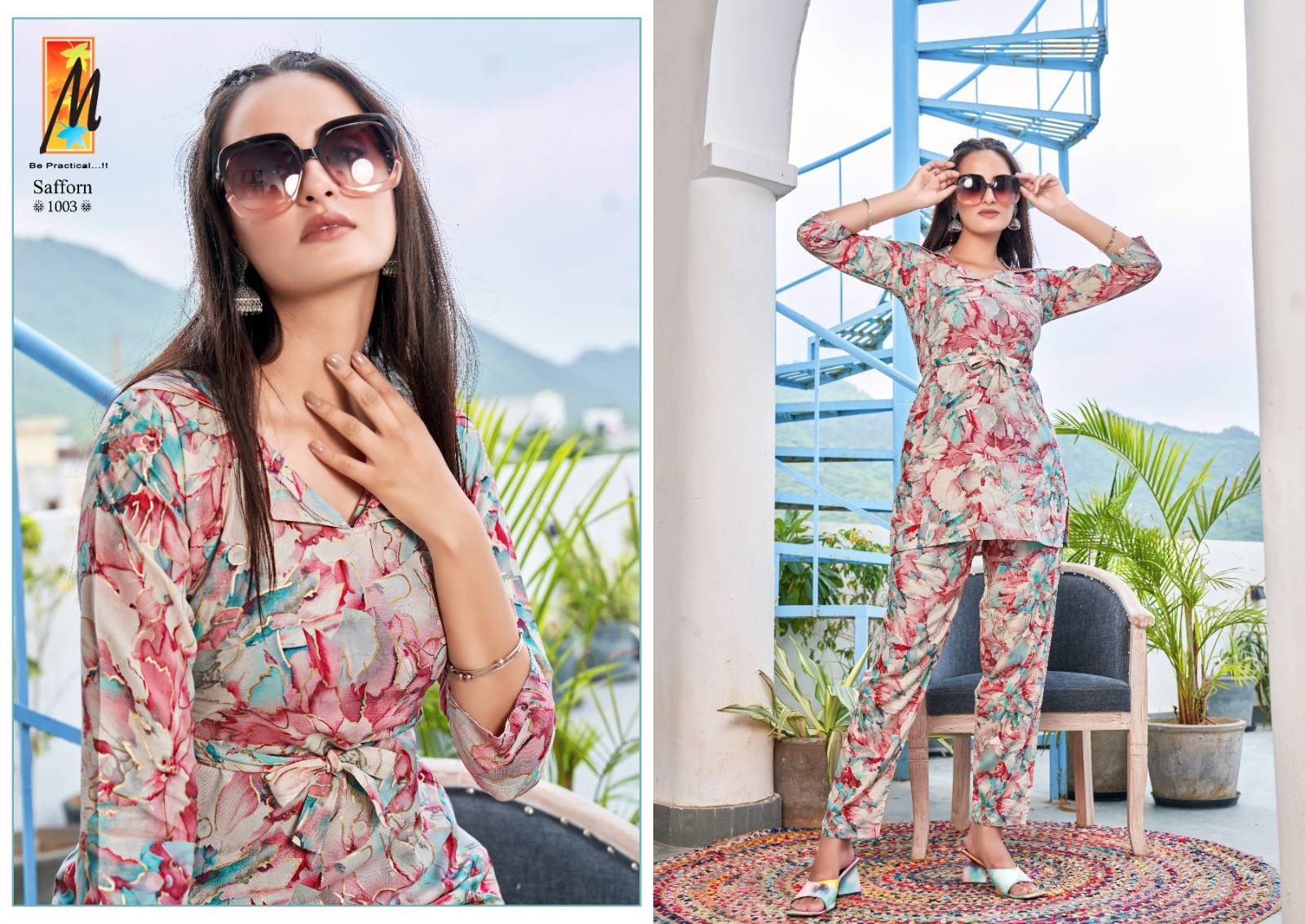 Saffron By Master 1001 To 1007 Designer Stylish Fancy Colorful Beautiful Party Wear & Ethnic Wear Collection Heavy Rayon Foil Tops With Bottom At Wholesale Price