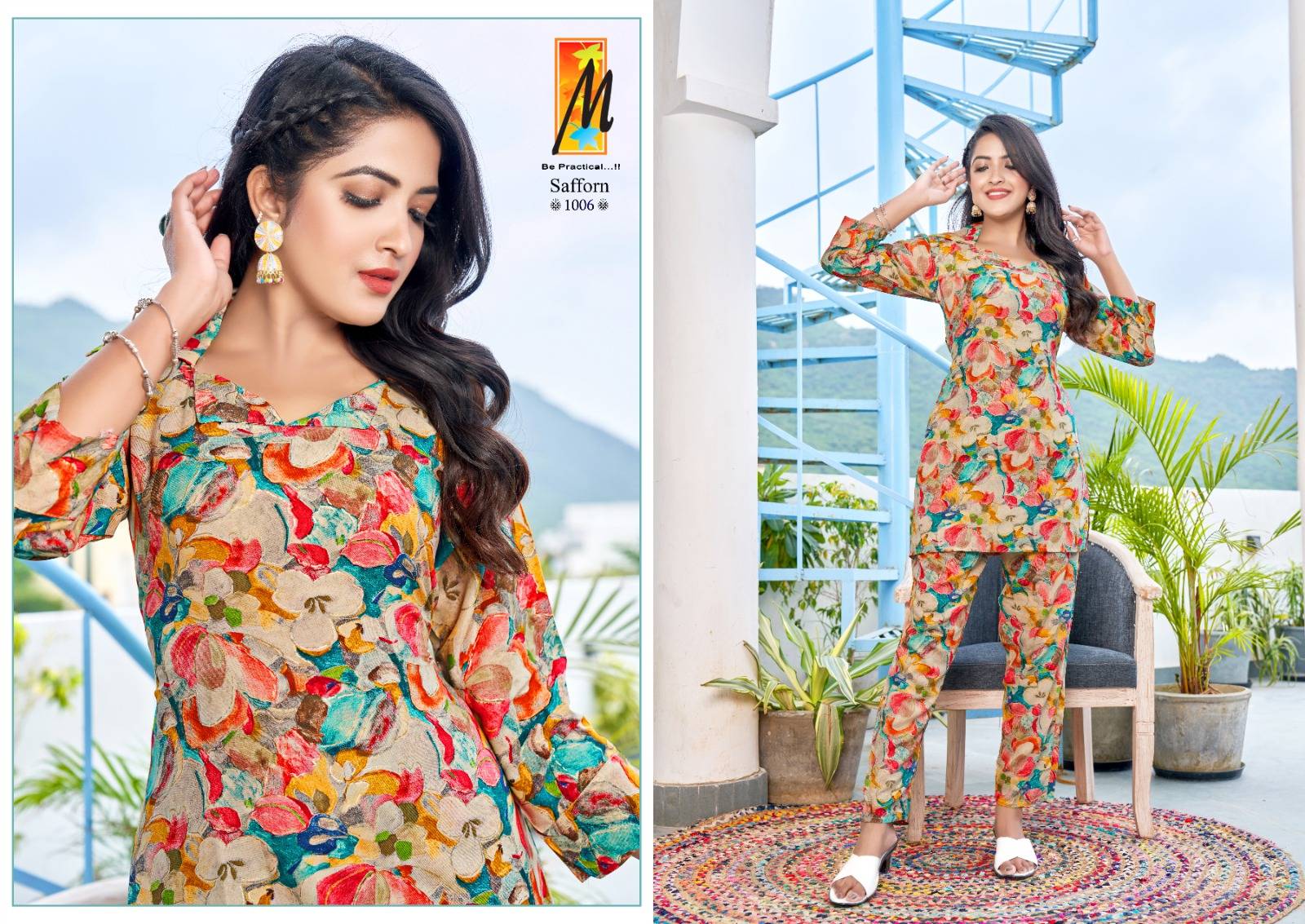 Saffron By Master 1001 To 1007 Designer Stylish Fancy Colorful Beautiful Party Wear & Ethnic Wear Collection Heavy Rayon Foil Tops With Bottom At Wholesale Price