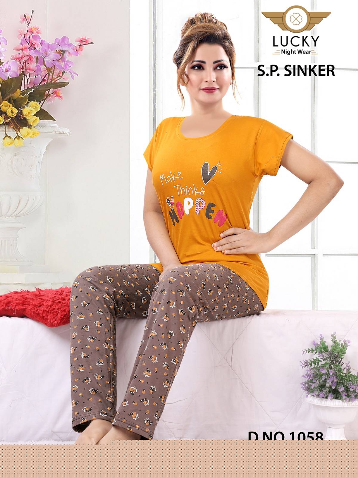 Lucky By Kaamiri Beautiful Stylish Fancy Colorful Casual Wear & Ethnic Wear Hosiery Cotton Night Suits At Wholesale Price