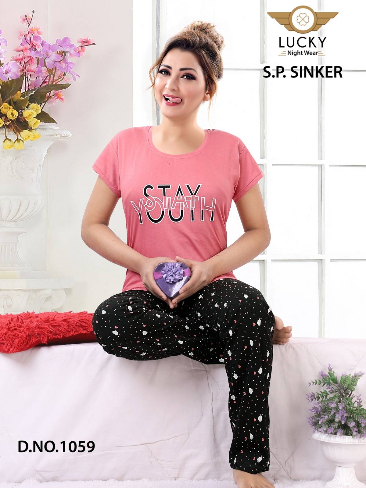 Lucky By Kaamiri Beautiful Stylish Fancy Colorful Casual Wear & Ethnic Wear Hosiery Cotton Night Suits At Wholesale Price