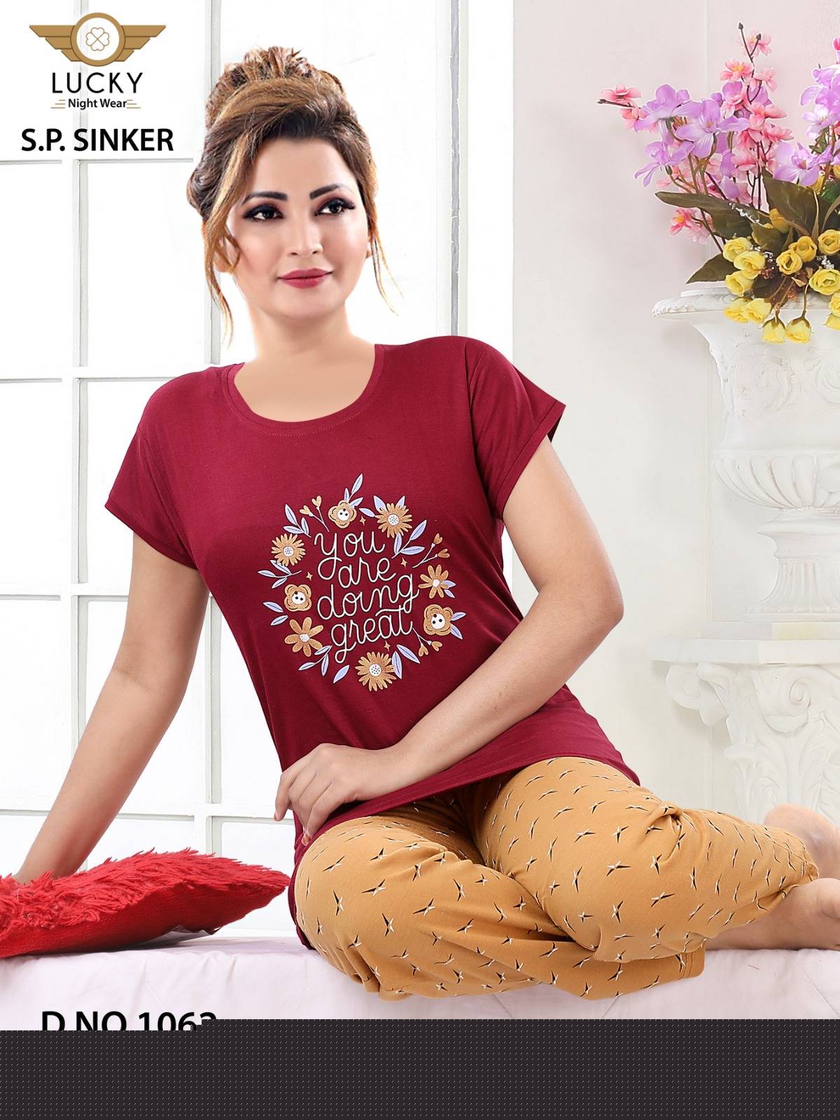 Lucky By Kaamiri Beautiful Stylish Fancy Colorful Casual Wear & Ethnic Wear Hosiery Cotton Night Suits At Wholesale Price