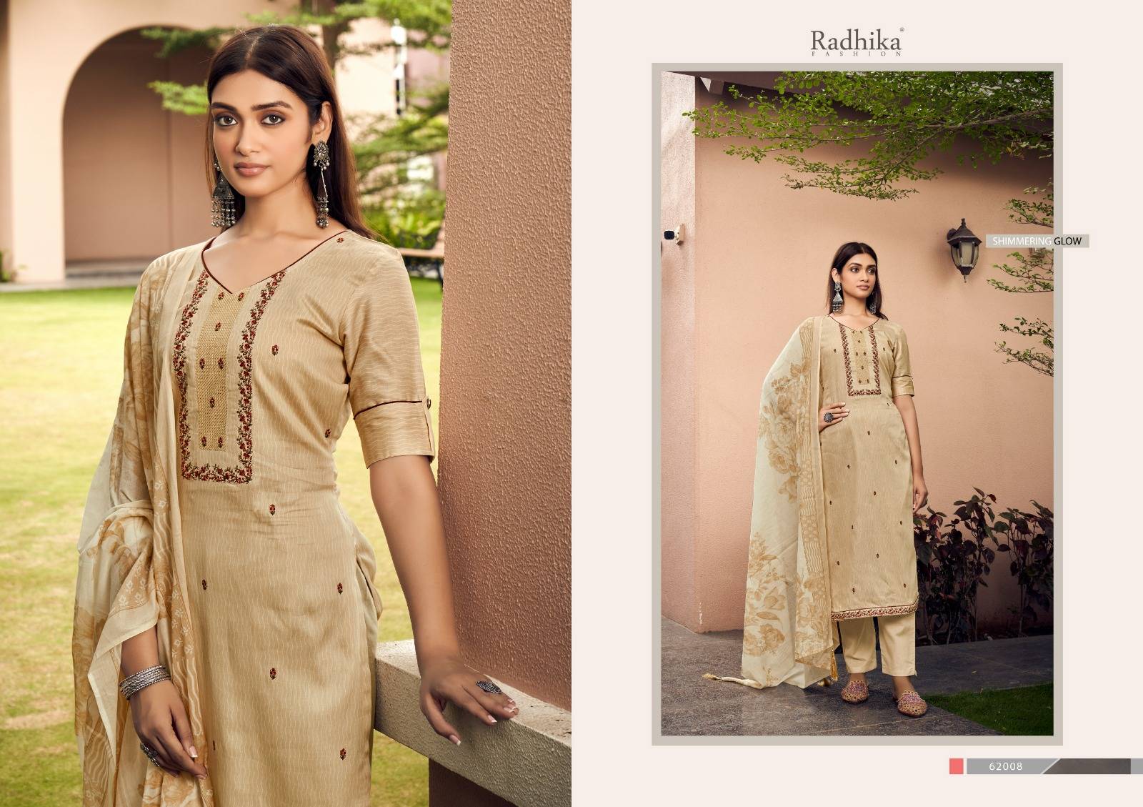 Lamhay By Azara 62001 To 62008 Series Beautiful Festive Suits Colorful Stylish Fancy Casual Wear & Ethnic Wear Pure Jam Cotton Embroidered Dresses At Wholesale Price