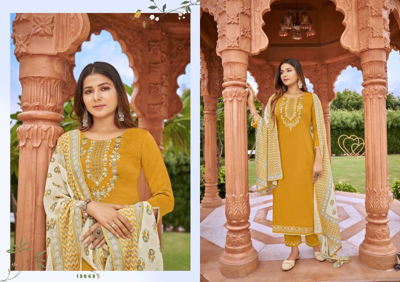 Purika Vol-9 By Kalaroop 13843 To 13848 Series Designer Festive Suits Beautiful Fancy Colorful Stylish Party Wear & Occasional Wear Fancy Dresses At Wholesale Price
