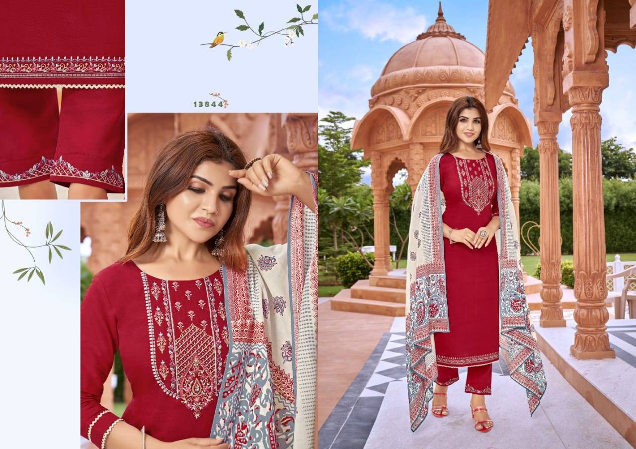 Purika Vol-9 By Kalaroop 13843 To 13848 Series Designer Festive Suits Beautiful Fancy Colorful Stylish Party Wear & Occasional Wear Fancy Dresses At Wholesale Price