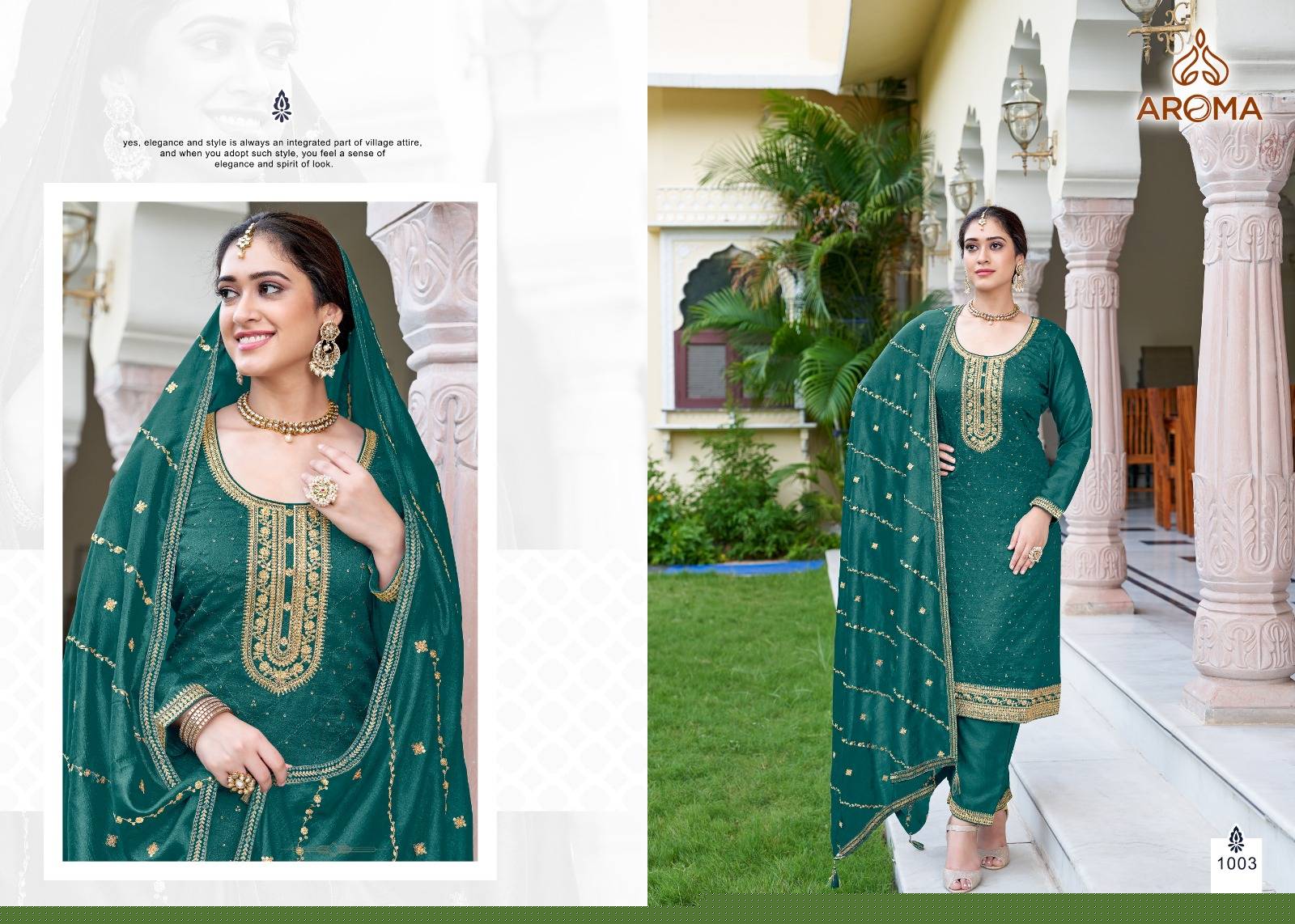 Nazara By Aroma 1001 To 1004 Series Beautiful Festive Suits Stylish Fancy Colorful Party Wear & Occasional Wear Premium Silk With Embroidery Dresses At Wholesale Price