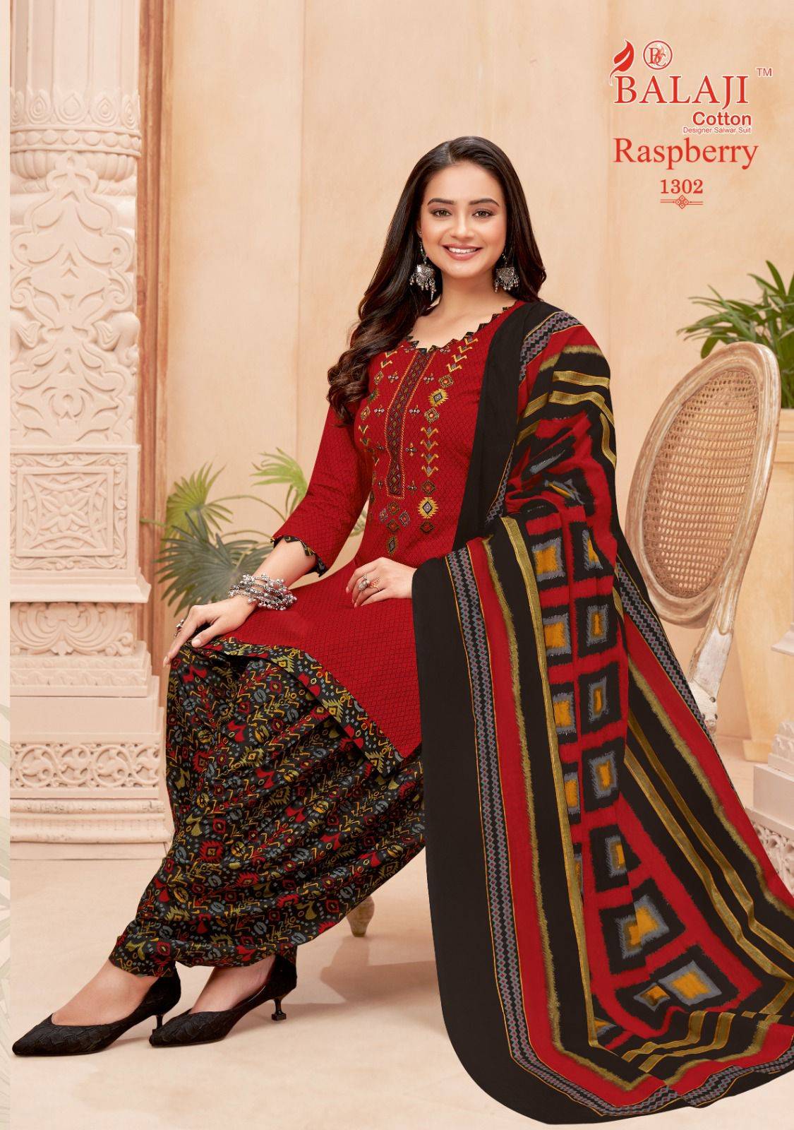 Raspberry Vol-13 By Balaji Cotton 1301 To 1312 Series Designer Festive Suits Beautiful Stylish Fancy Colorful Party Wear & Occasional Wear Heavy Cotton Print Dresses At Wholesale Price