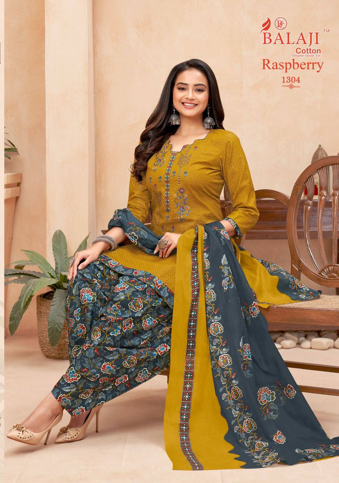 Raspberry Vol-13 By Balaji Cotton 1301 To 1312 Series Designer Festive Suits Beautiful Stylish Fancy Colorful Party Wear & Occasional Wear Heavy Cotton Print Dresses At Wholesale Price