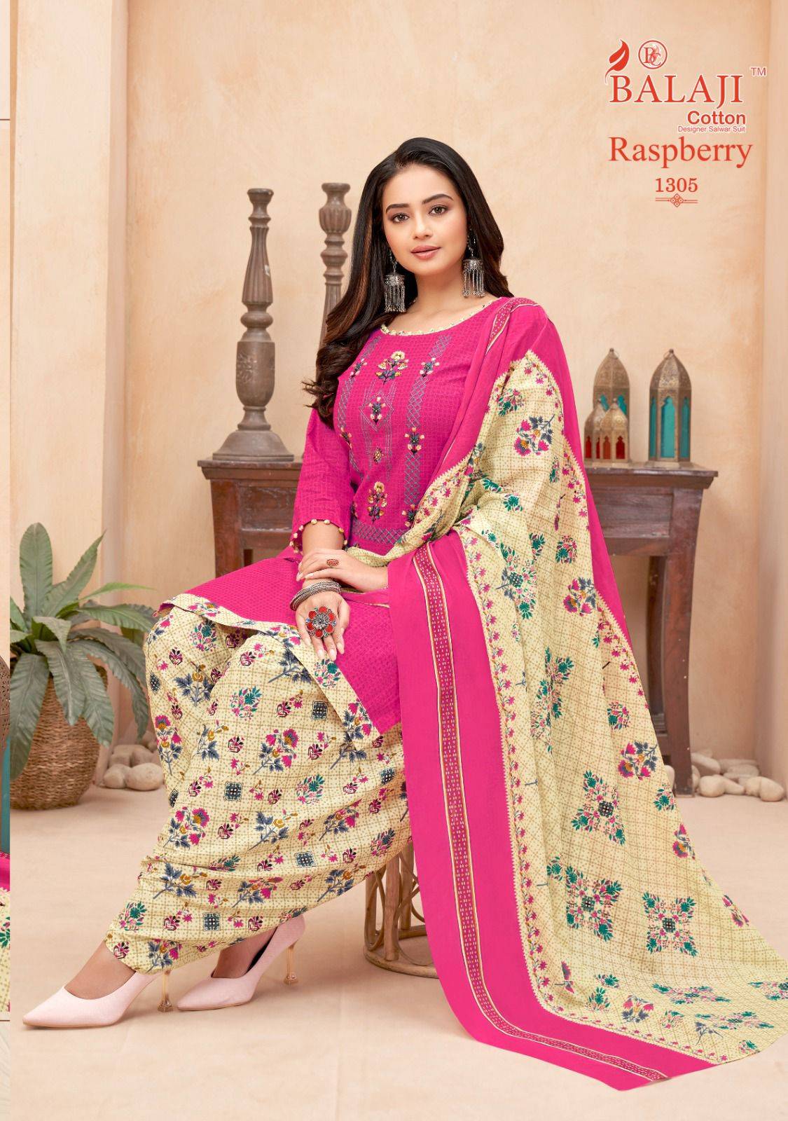 Raspberry Vol-13 By Balaji Cotton 1301 To 1312 Series Designer Festive Suits Beautiful Stylish Fancy Colorful Party Wear & Occasional Wear Heavy Cotton Print Dresses At Wholesale Price