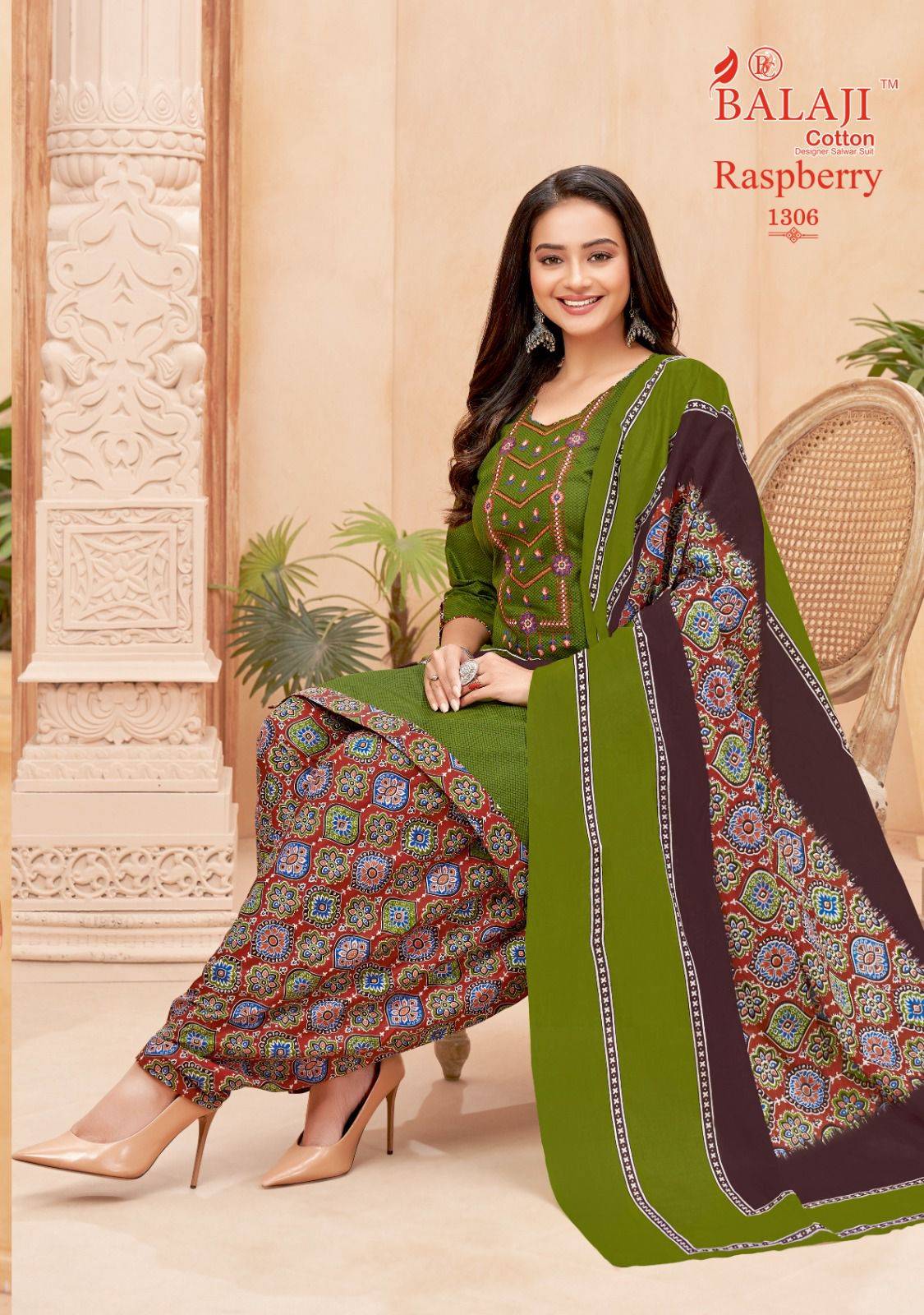 Raspberry Vol-13 By Balaji Cotton 1301 To 1312 Series Designer Festive Suits Beautiful Stylish Fancy Colorful Party Wear & Occasional Wear Heavy Cotton Print Dresses At Wholesale Price