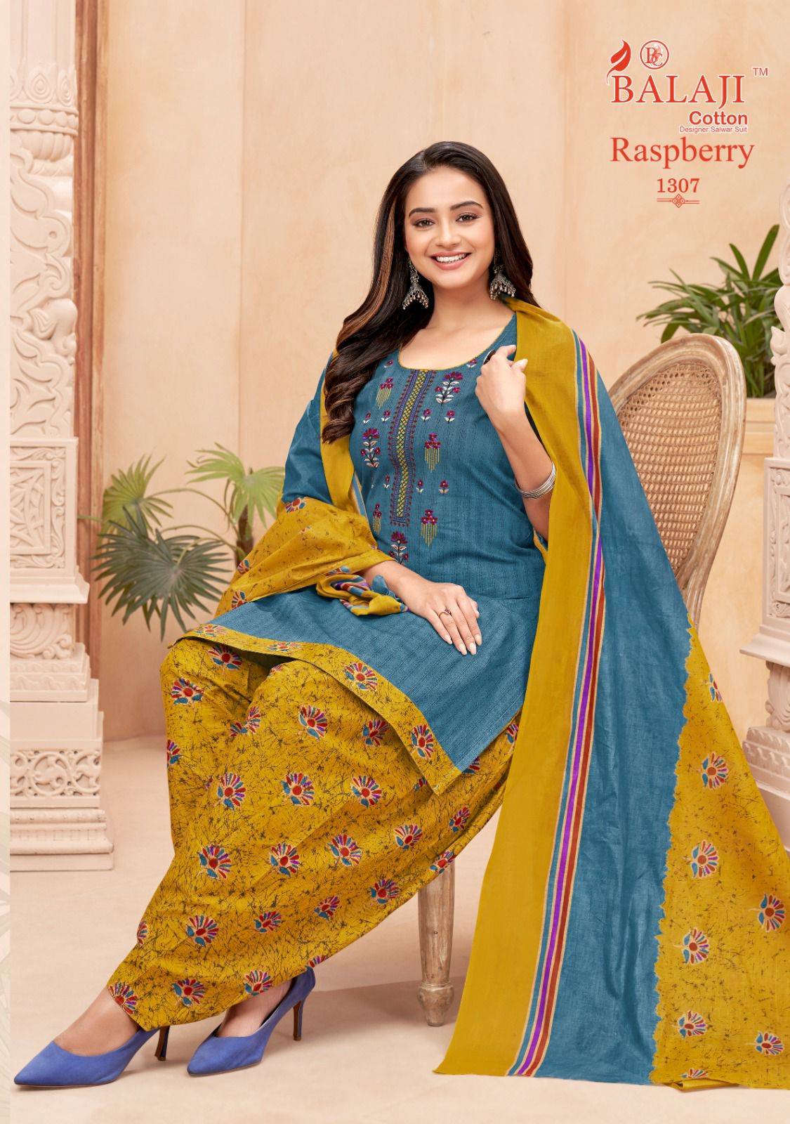 Raspberry Vol-13 By Balaji Cotton 1301 To 1312 Series Designer Festive Suits Beautiful Stylish Fancy Colorful Party Wear & Occasional Wear Heavy Cotton Print Dresses At Wholesale Price