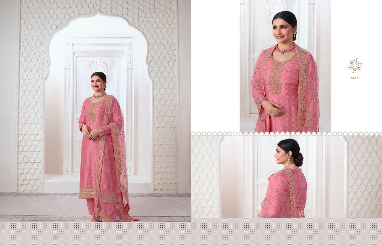 Kaseesh Aarzoo Vol-3 By Vinay Fashion 64771 To 64778 Series Beautiful Suits Colorful Stylish Fancy Casual Wear & Ethnic Wear Dola Jacquard Work Dresses At Wholesale Price